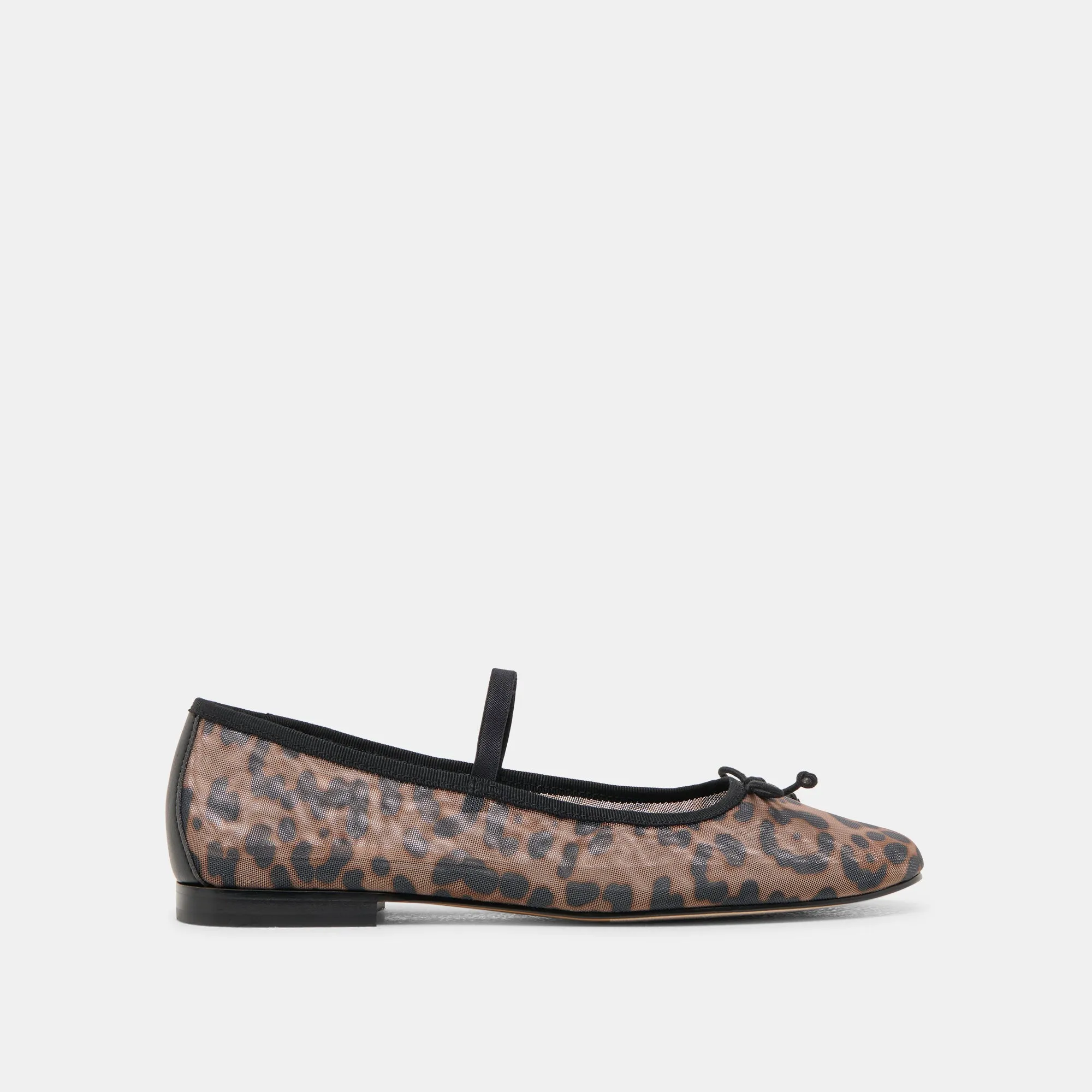 CADEL BALLET FLATS DK LEOPARD MESH Smile Glow Sleek Finish