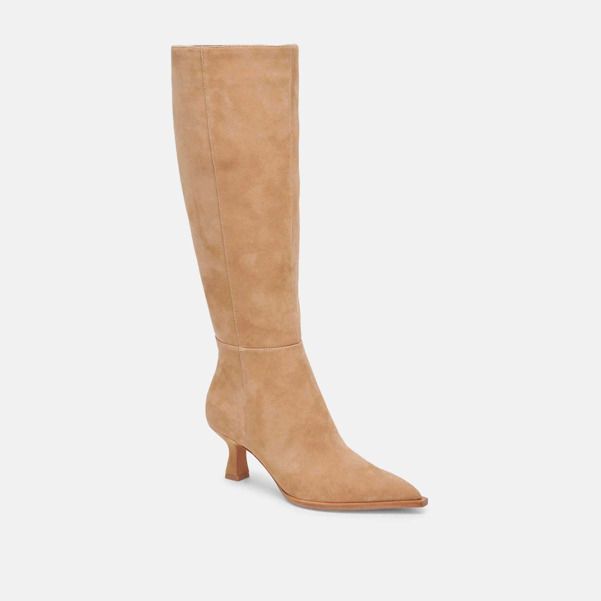 AUGGIE WIDE CALF BOOTS CAMEL SUEDE Comfort Oriented Rain Ready
