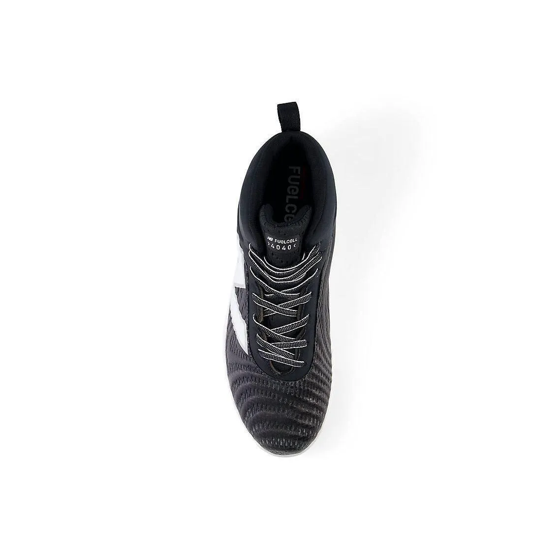 Smooth Movement Comfort sole New Balance Men's FuelCell 4040 V7 Mid-Metal Baseball Cleats - Black / Optic White - M4040BK7