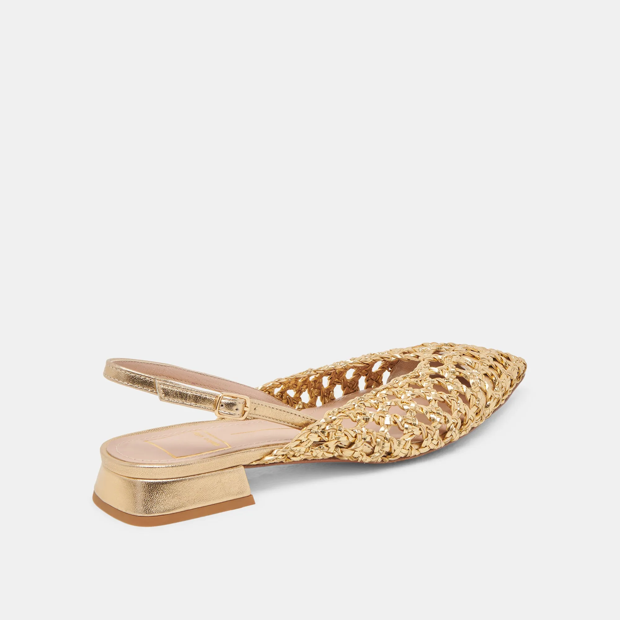 CYNDI FLATS GOLD WOVEN Farm Mood Rock Step