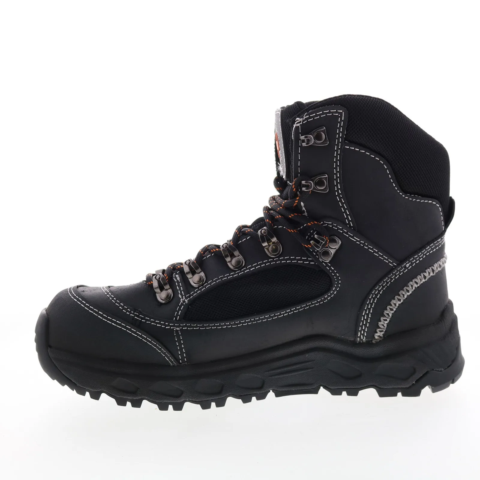 Hoss Blocker Aluminum Toe Waterproof Mens Black Extra Wide 4E Work Boots Ergonomic Design Trendy Look