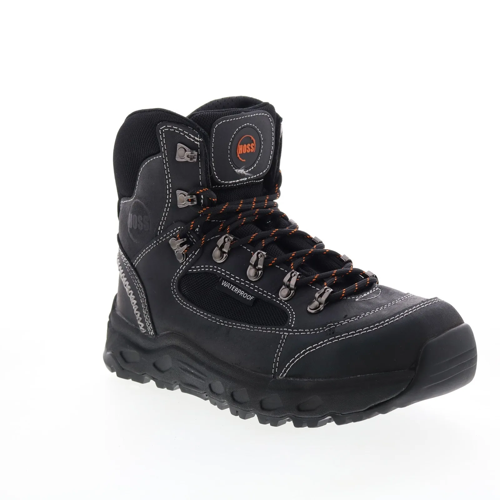 Transitional Look Travel Companion Hoss Blocker Aluminum Toe Waterproof Mens Black Extra Wide 4E Work Boots