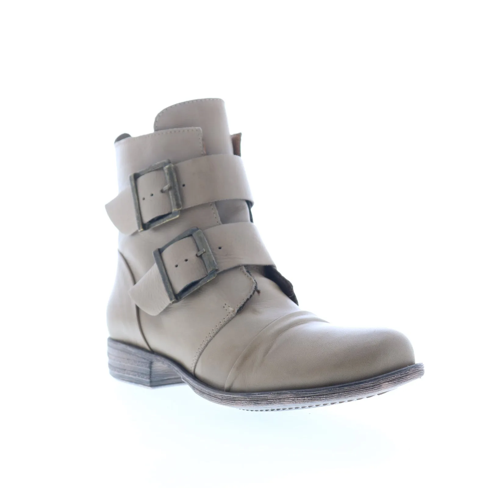 Energy return Miz Mooz Limelight Womens Beige Leather Zipper Casual Dress Boots