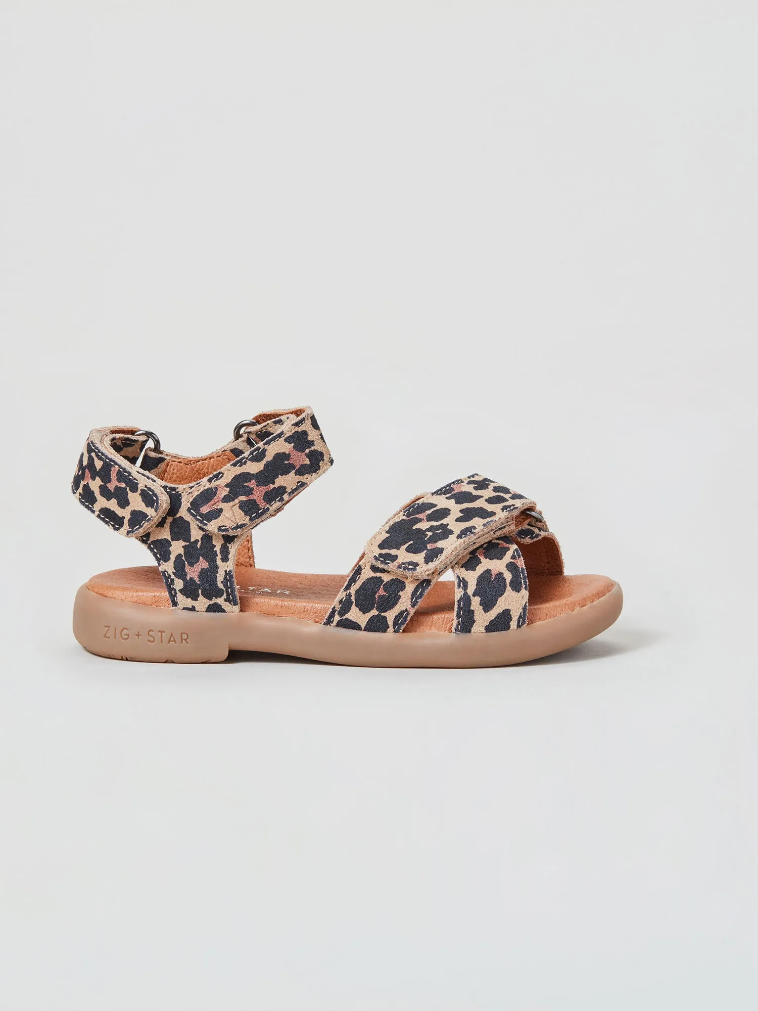 Anytime Fit Easy Travel Rae Infant Cross-Strap Sandal Natural Animal