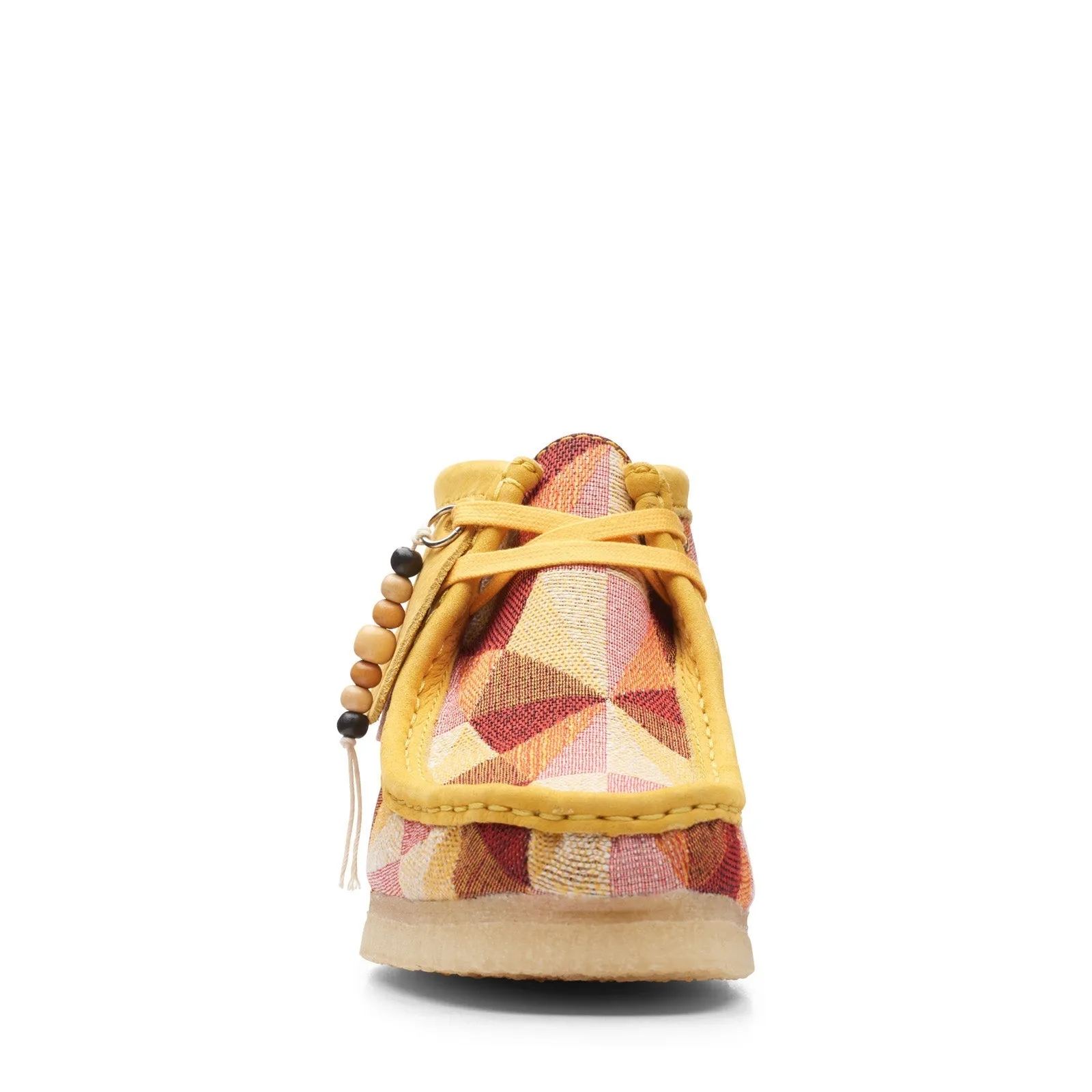 Clarks Wallabee Boot 26166092 Womens Yellow Canvas Lace Up Chukkas Boots Tear-resistant Smooth Finish