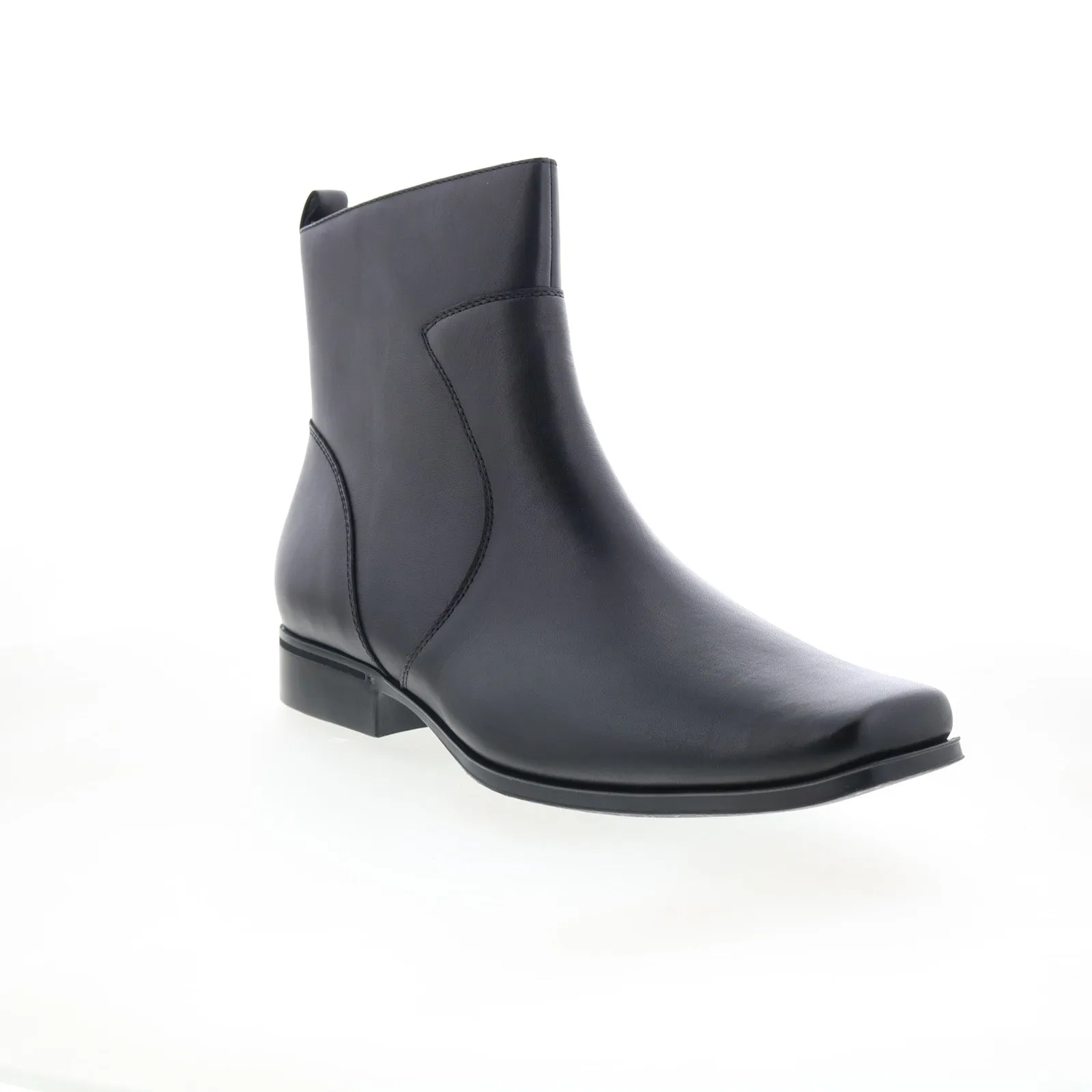 Multi Terrain Rockport Toloni K70048 Mens Black Wide Leather Slip On Casual Dress Boots