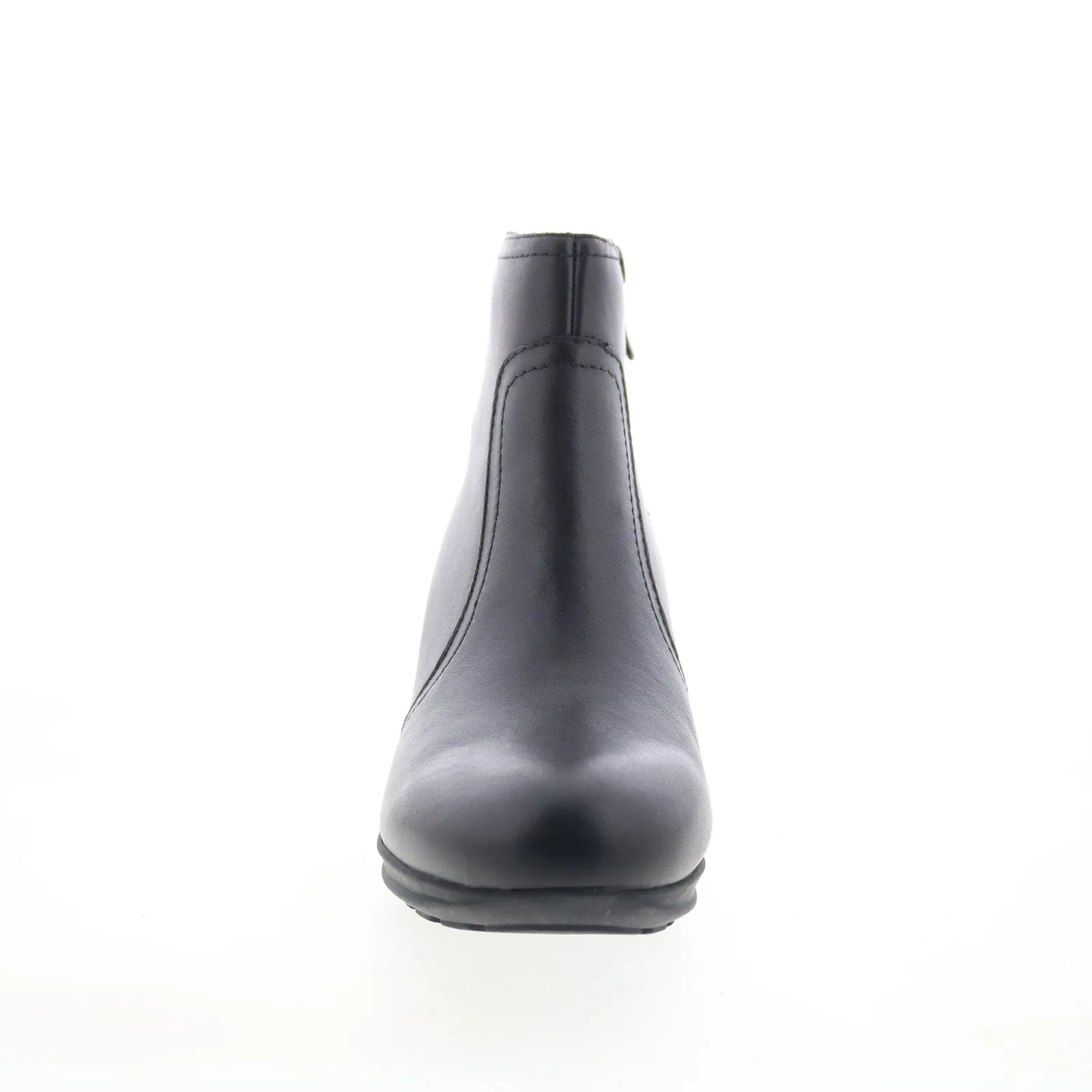 Easy Spirit Farre SEFARRE Womens Black Wide Leather Zipper Casual Dress Boots Comfort footbed