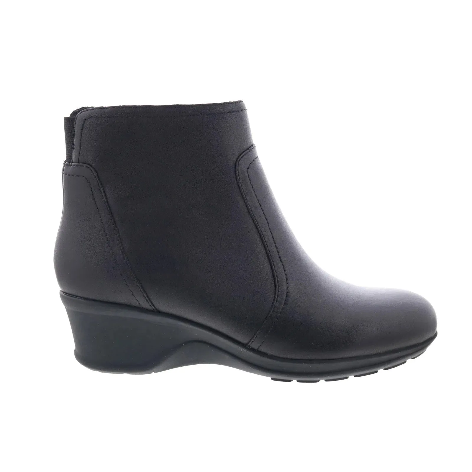 Performance Focus Protective Comfort Easy Spirit Farre SEFARRE Womens Black Wide Leather Zipper Casual Dress Boots