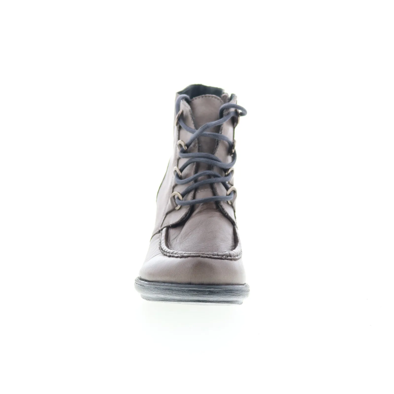 Miz Mooz Granger Womens Gray Leather Zipper Ankle & Booties Boots Daily Function Urban Fit