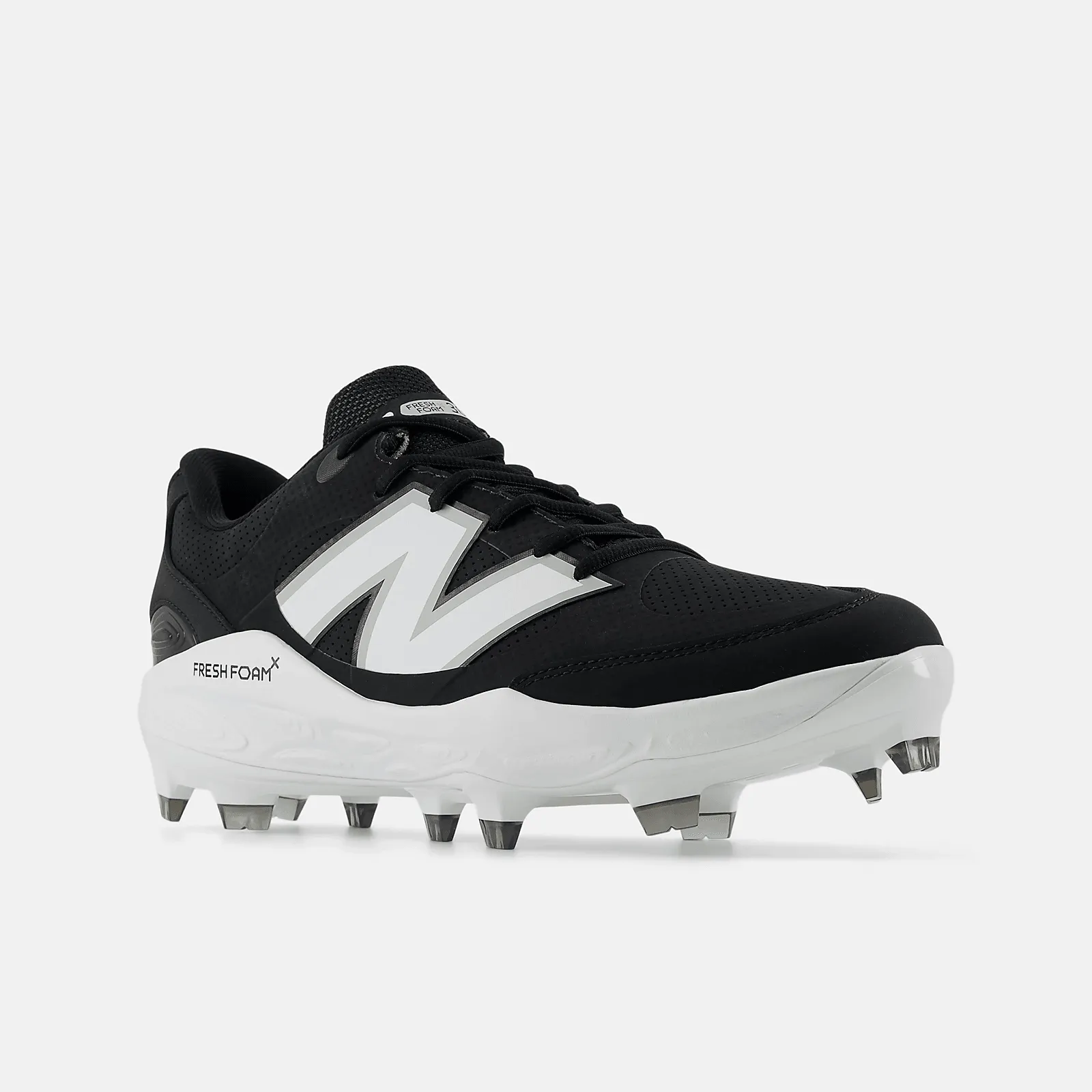 Performance Step Unbeatable cushioning New Balance Men's Fresh Foam 3000 v7 Synthetic Molded Baseball Cleats - Black - PL3000S7