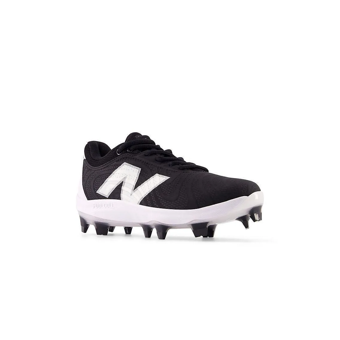 New Balance Women's FuelCell FUSE v4 Molded Fastpitch Softball Cleats - Black/Optic White - SPFUSEK4 Smooth Fit Relaxed Step