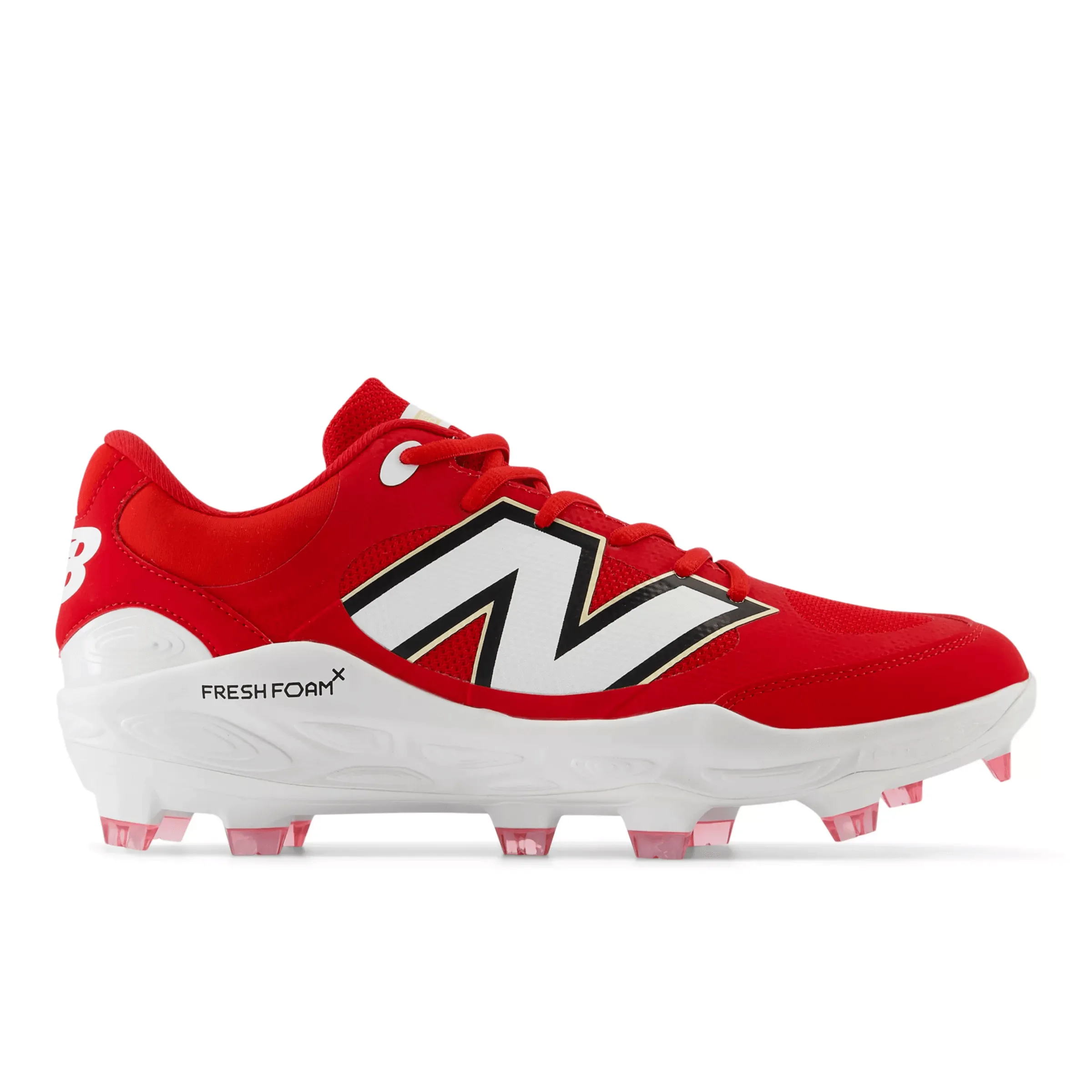New Balance Men's Fresh Foam 3000 v7 Molded Baseball Cleats - Red - PL3000R7 Stay Dry Comfort Walk