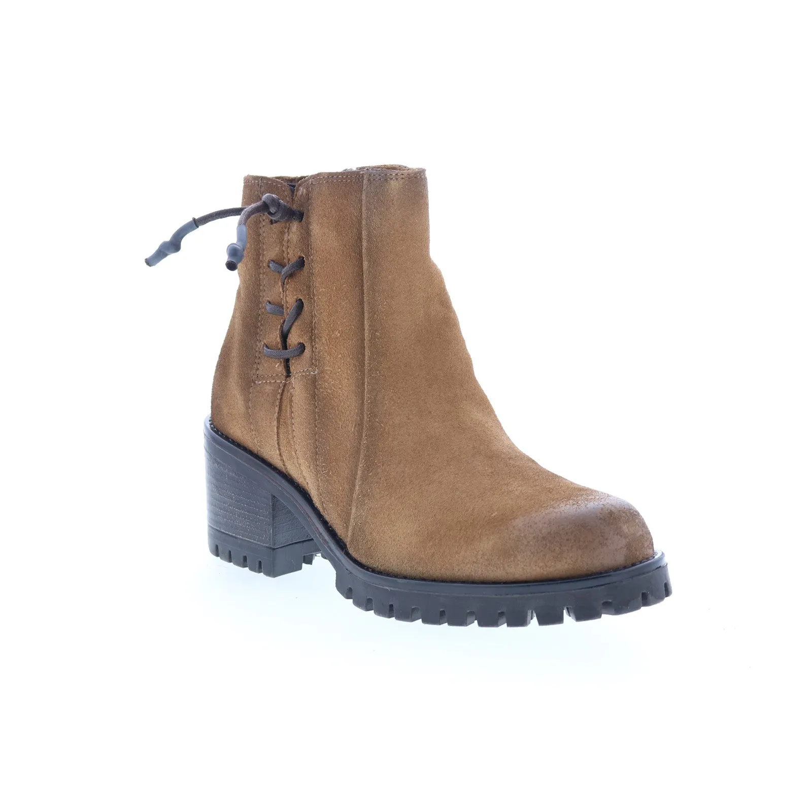 Miz Mooz Maiden Womens Brown Suede Zipper Ankle & Booties Boots Urban Trail Social Butterfly