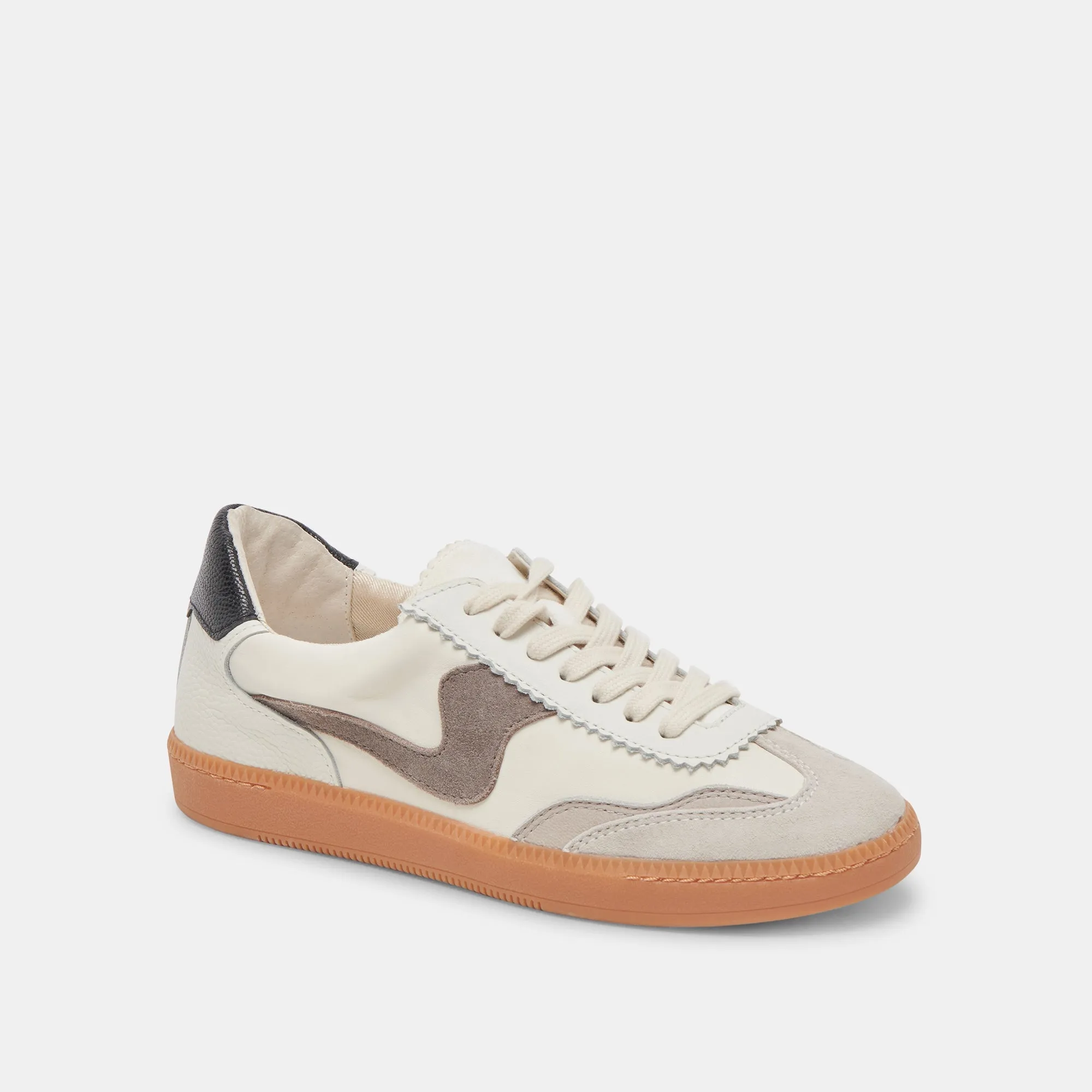 Chic Comfort NOTICE WIDE SNEAKERS WHITE GREY LEATHER