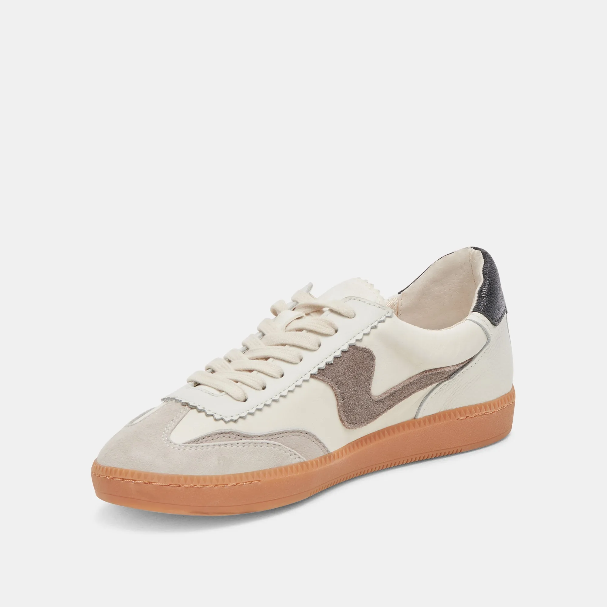 NOTICE WIDE SNEAKERS WHITE GREY LEATHER Impact-absorbing design
