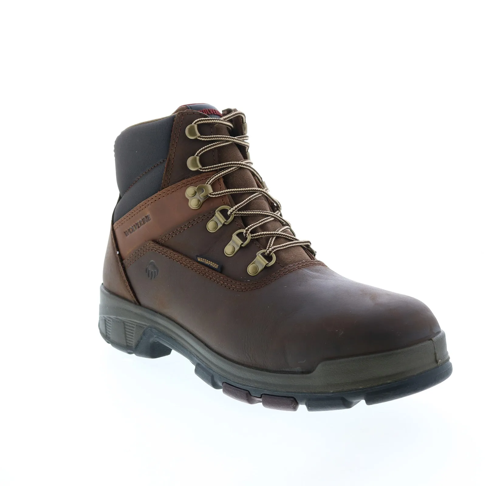 Wolverine Cabor EPX Waterproof Composite Toe Mens Brown Wide Work Boots Pull-on style