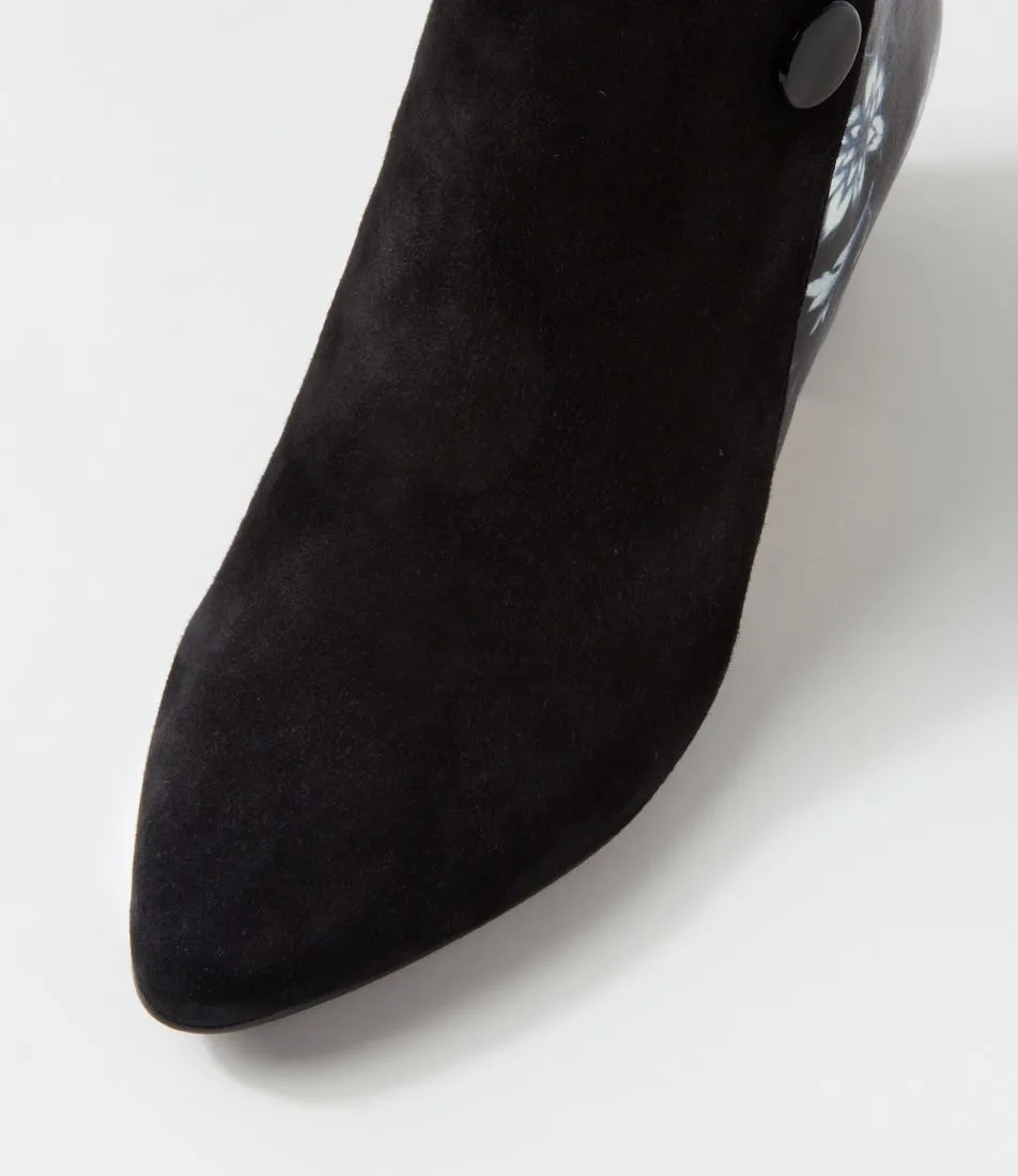 Mono Style Comfortable Design ZIERA VEYDA BLACK WHITE FLOWER