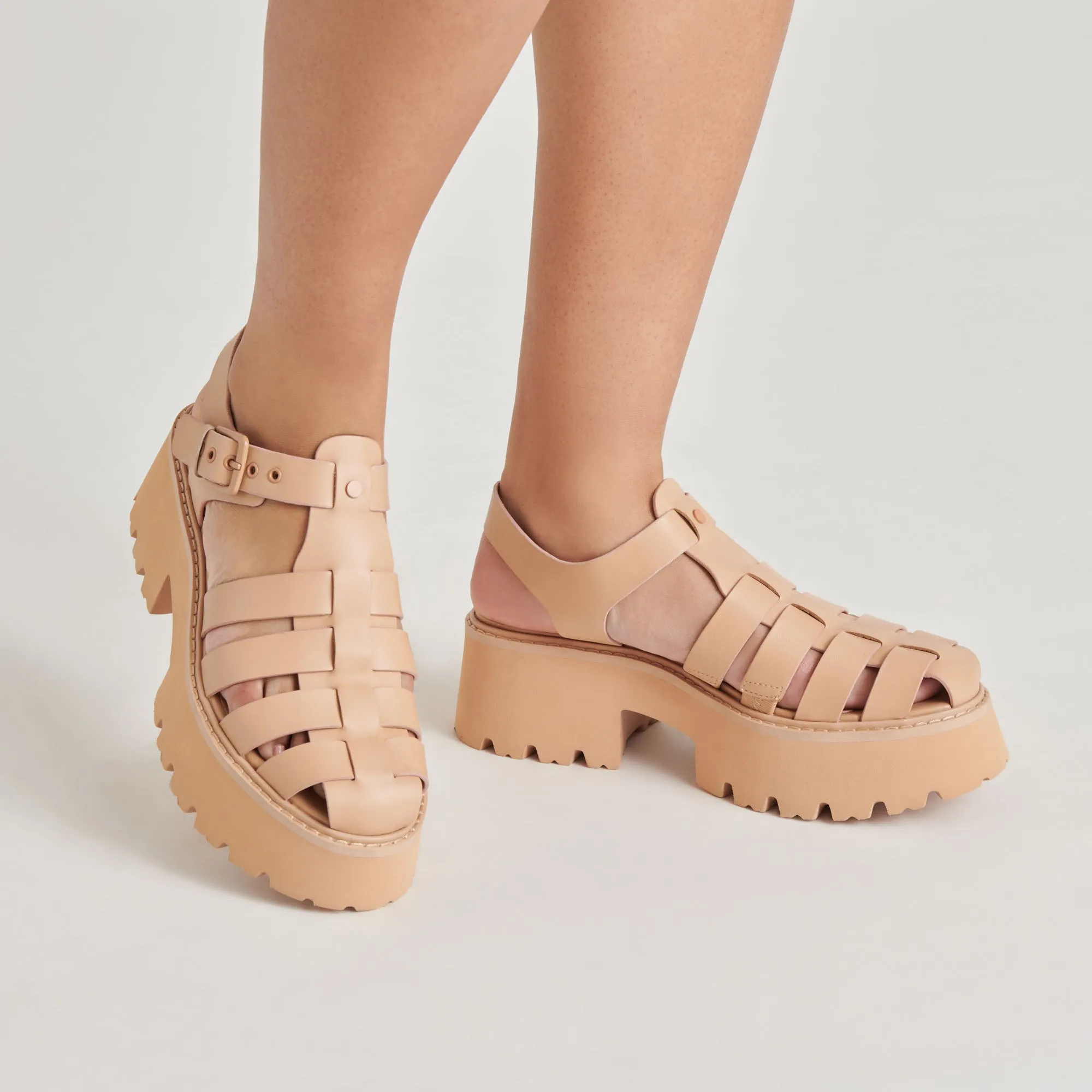Stylish Casual Footwear Perfect for Outdoors LASLY TONAL SANDALS CAFE LEATHER