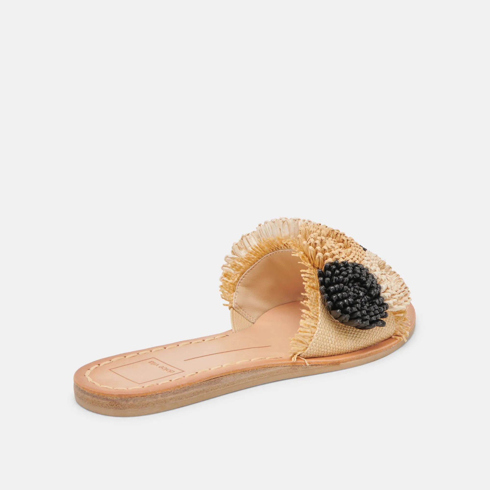 DANELA SANDALS BLACK NATURAL RAFFIA Daily Mobility
