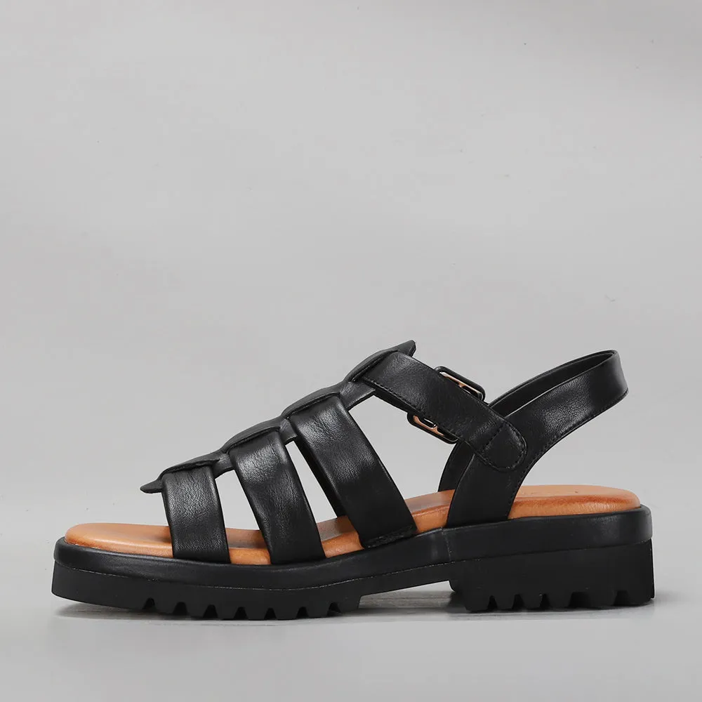 LE SANSA BEETEL BLACK Flexible Sole Casual chic