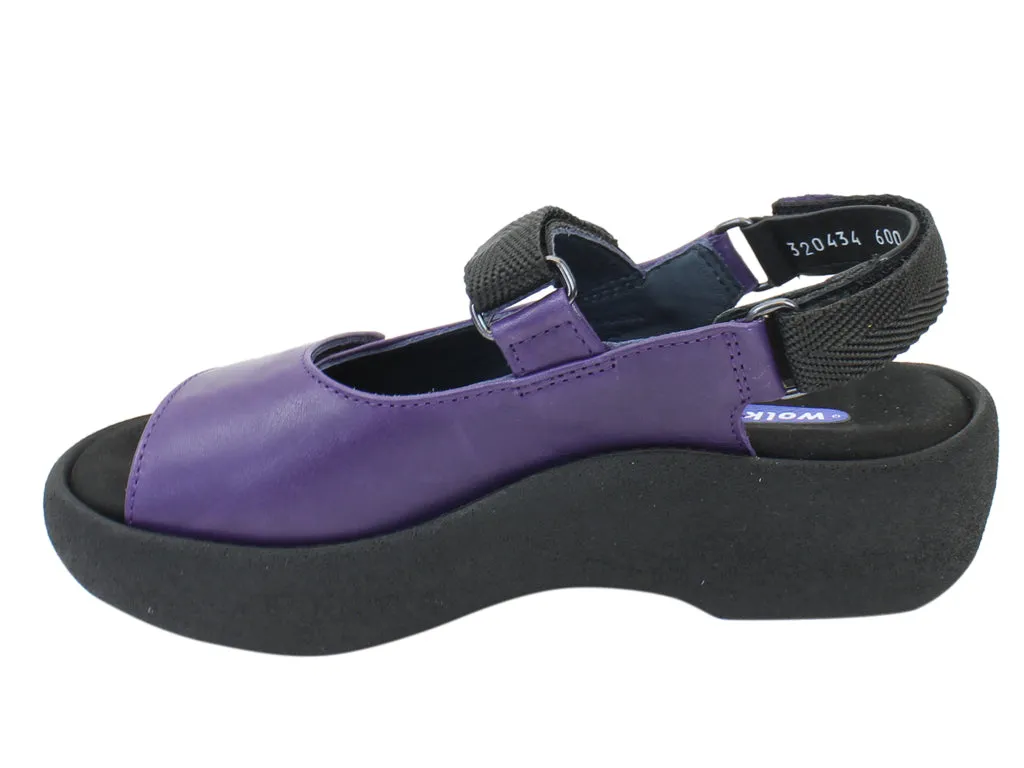 Wolky Sandals Jewel Purple Casual Appeal Pastel Soft