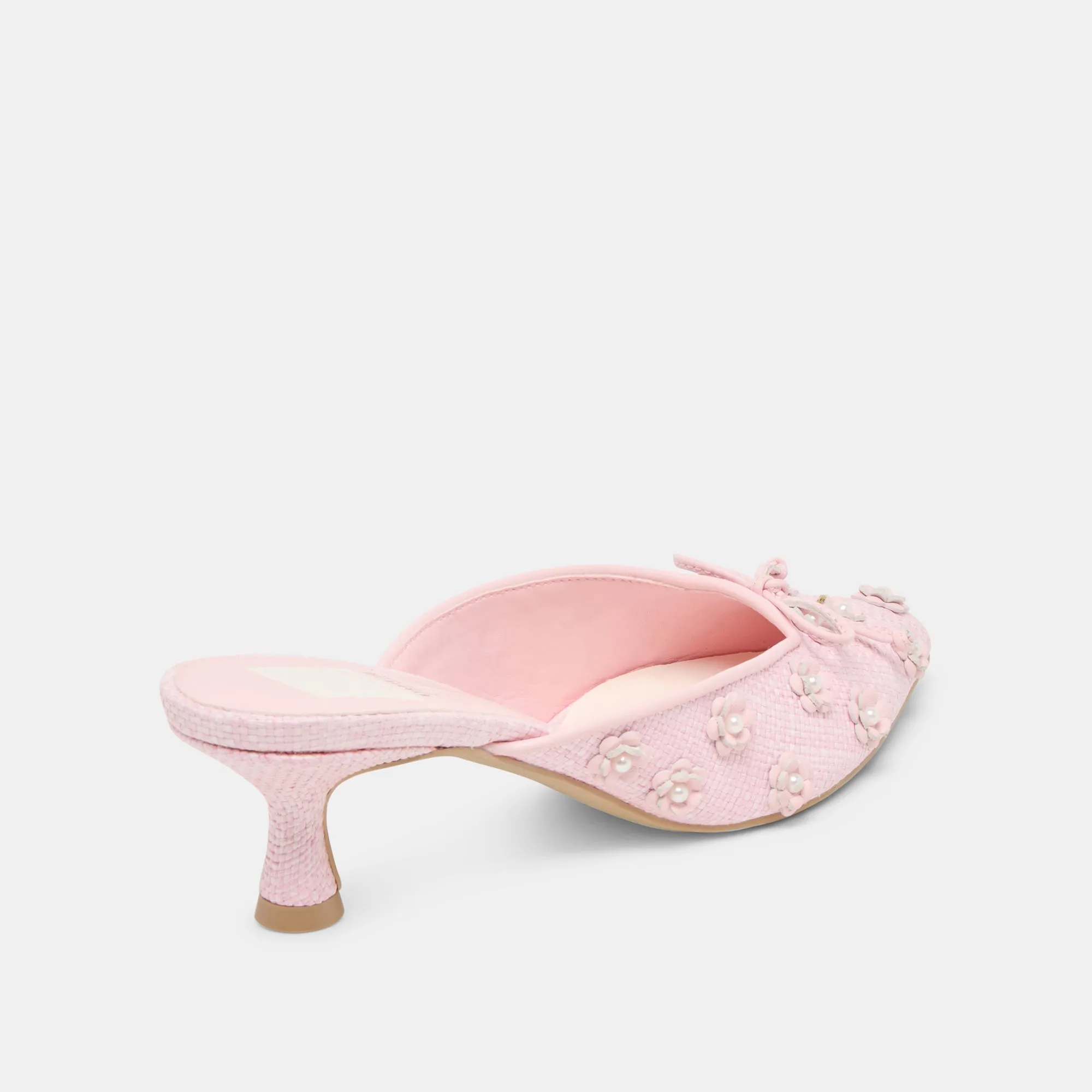 CAMILO X BYRDIE GOLF HEELS PINK RAFFIA Casual Pumps Professional Office Shoes