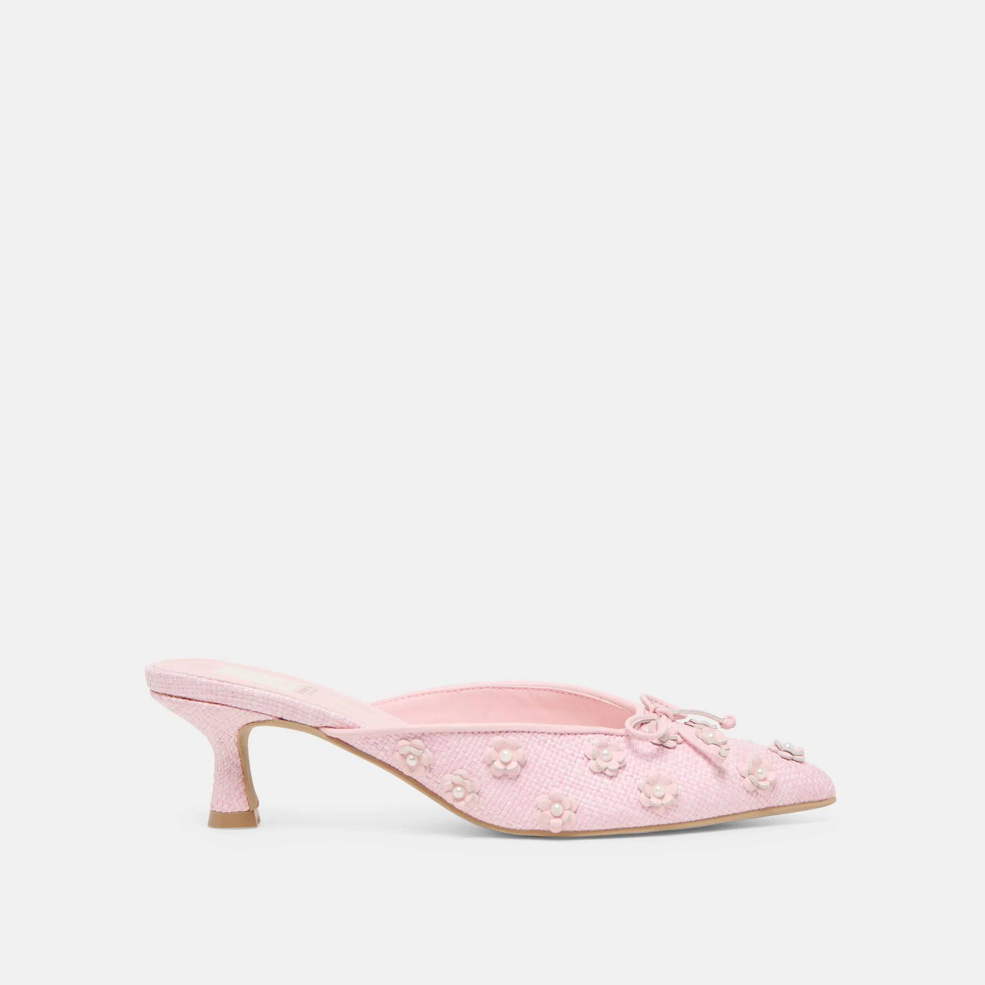 Dainty Heels CAMILO X BYRDIE GOLF HEELS PINK RAFFIA