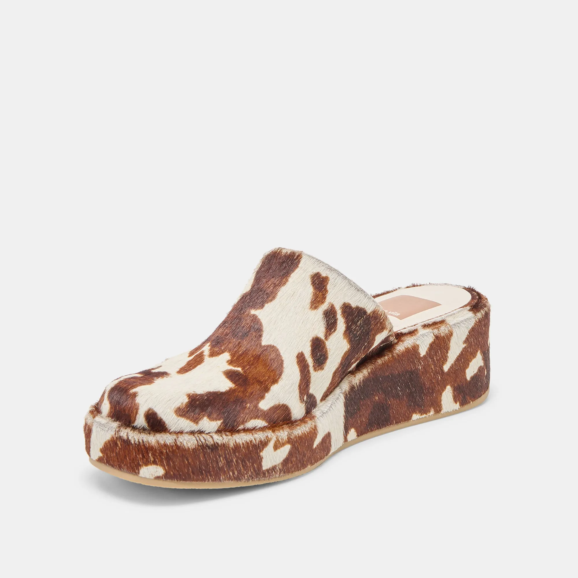 ROSITA FLATS COCOA TAURUS CALF HAIR Club Night
