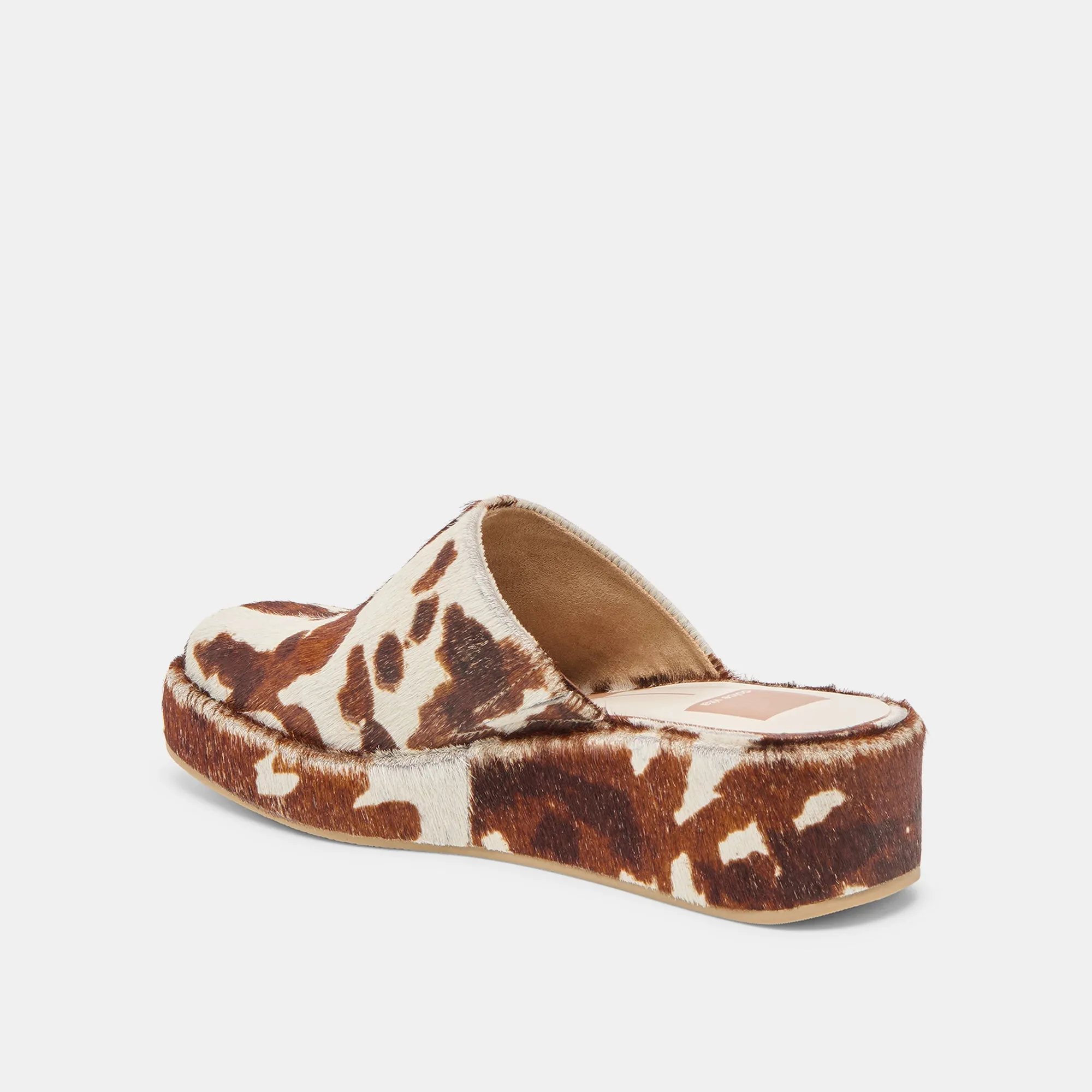 ROSITA FLATS COCOA TAURUS CALF HAIR Rubber Outsole