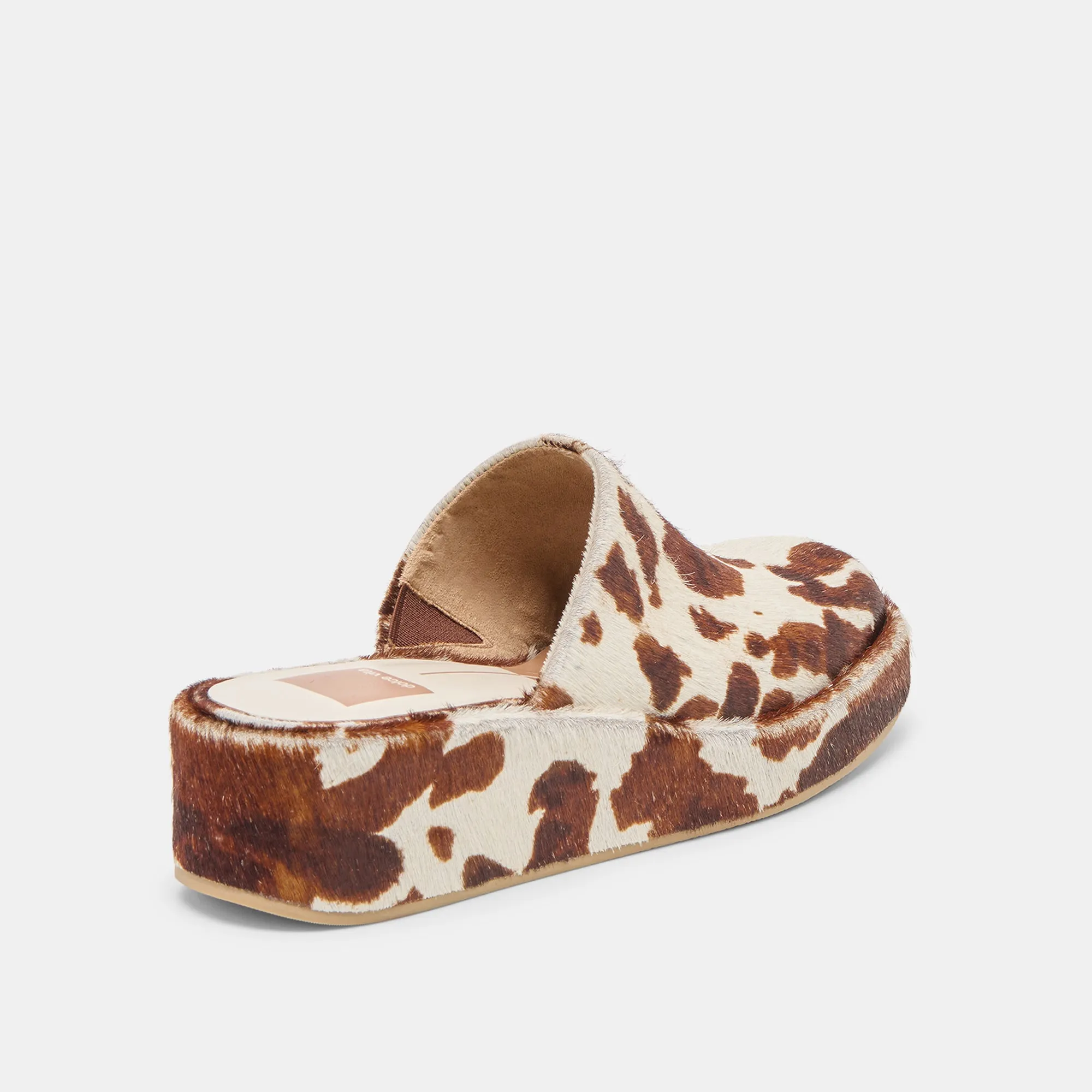 ROSITA FLATS COCOA TAURUS CALF HAIR Space Vibe Adjustable Straps