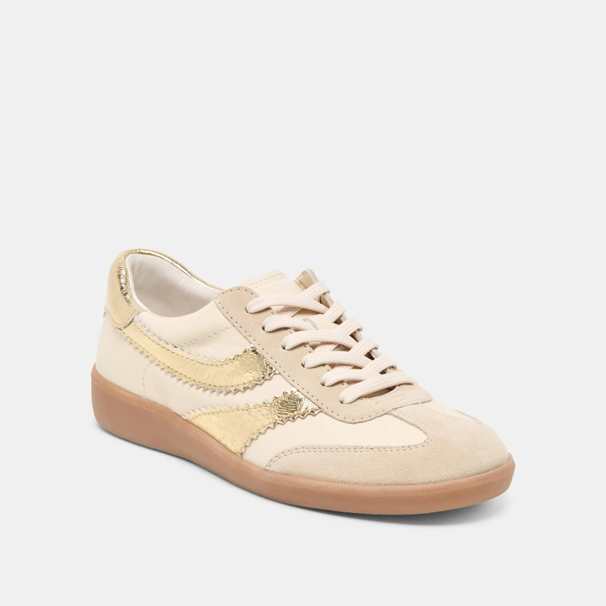MERIT SNEAKERS WHITE GOLD LEATHER Ultimate look