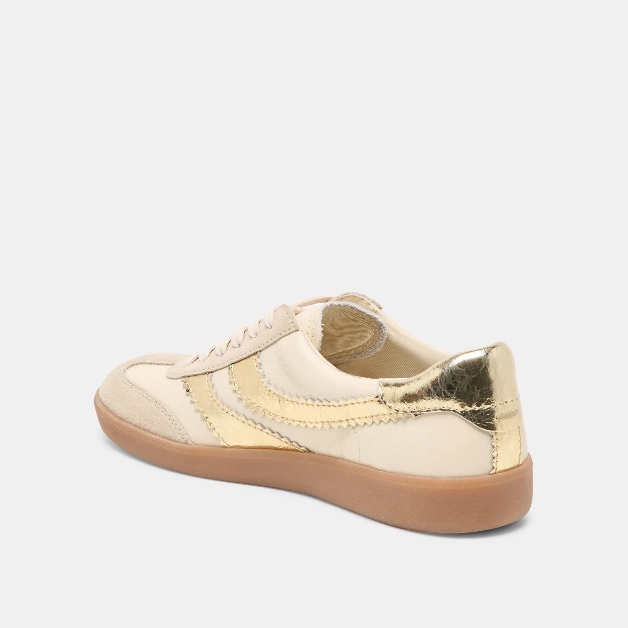 Sweat Control MERIT SNEAKERS WHITE GOLD LEATHER