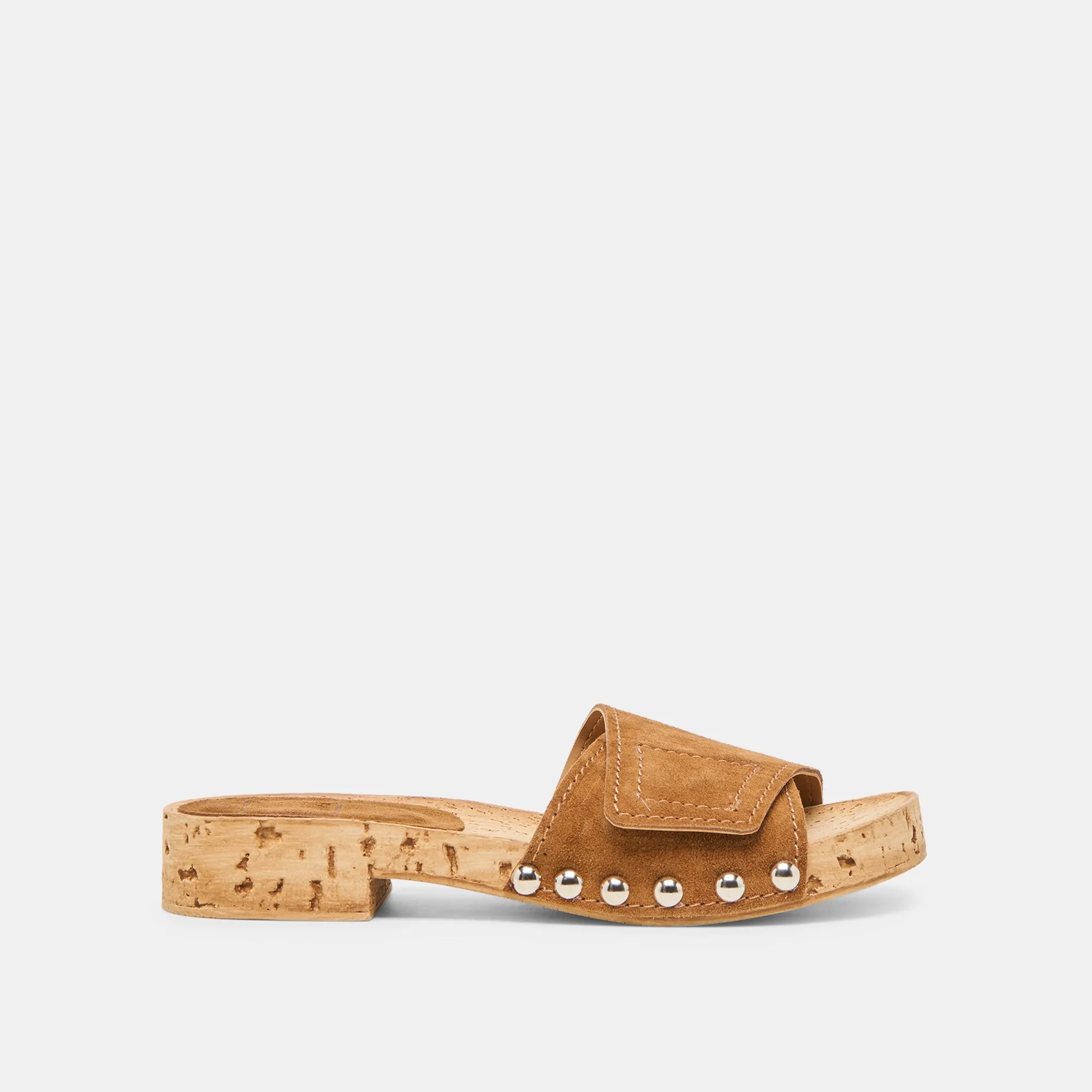 SANDY SANDALS CHESTNUT SUEDE Slip-On Comfort