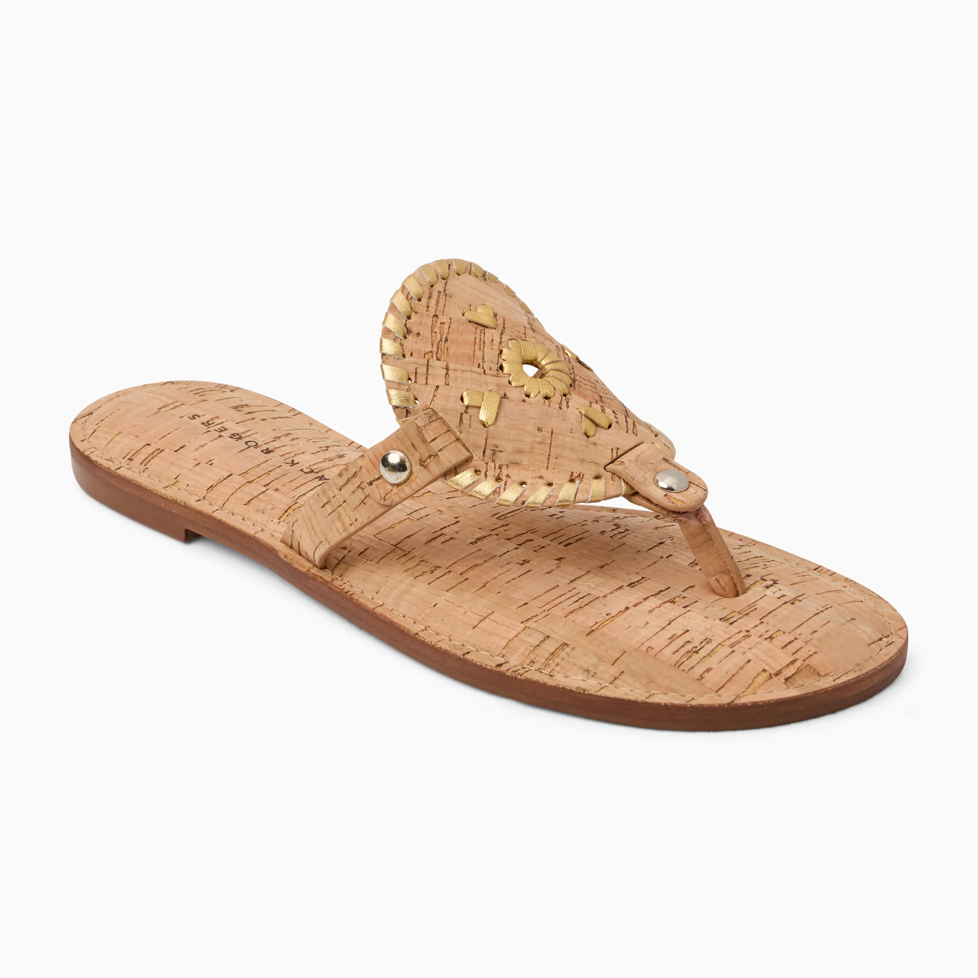 Collins Cork & Metallic Flat Sandal Move Bold soft pastel