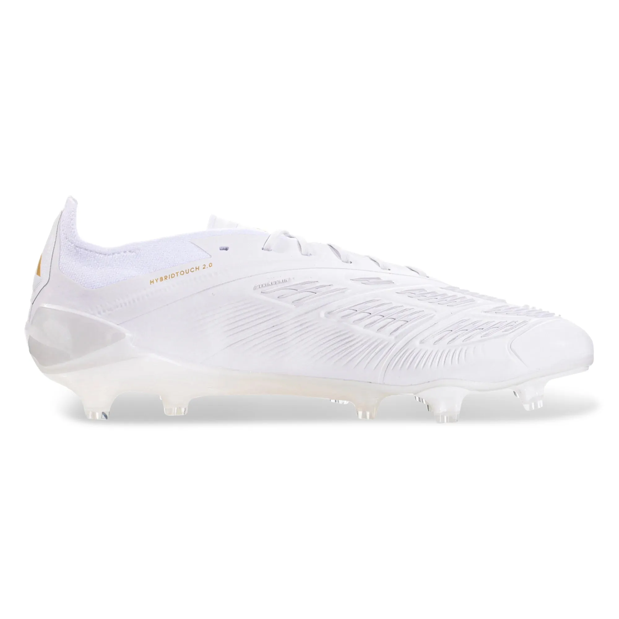 Run Control Power Play adidas Predator Elite FG Soccer Cleats (White/Gold Metallic)
