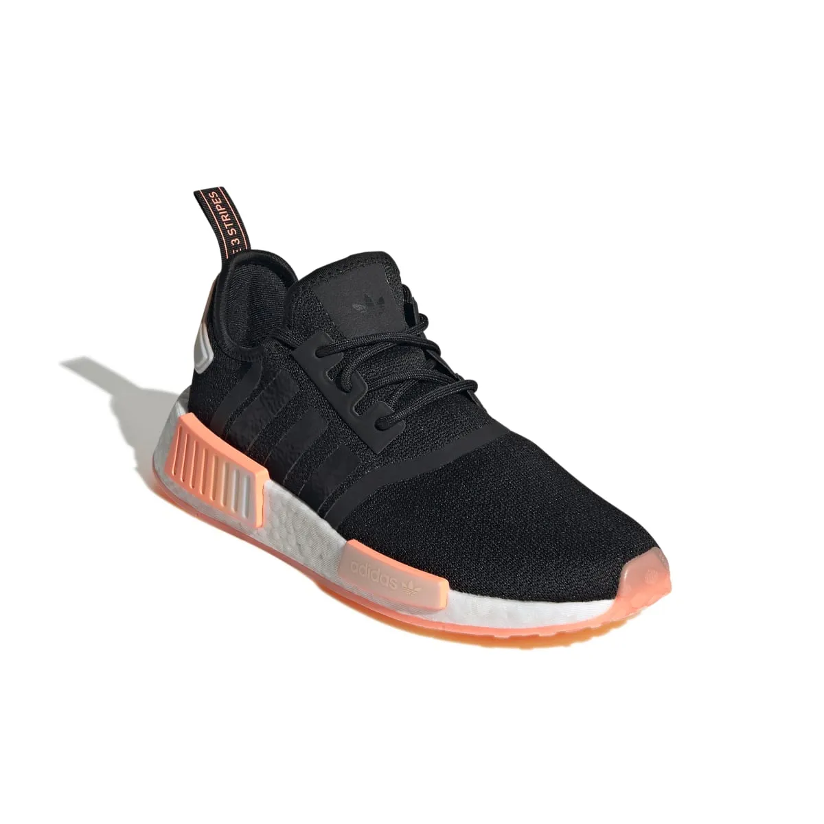 ADIDAS GW9463 NMD_R1 WMN`S (Medium) Black/Orange/White Stretch Fabric Running Shoes Comfort - optimized occasional wear shoe functionality