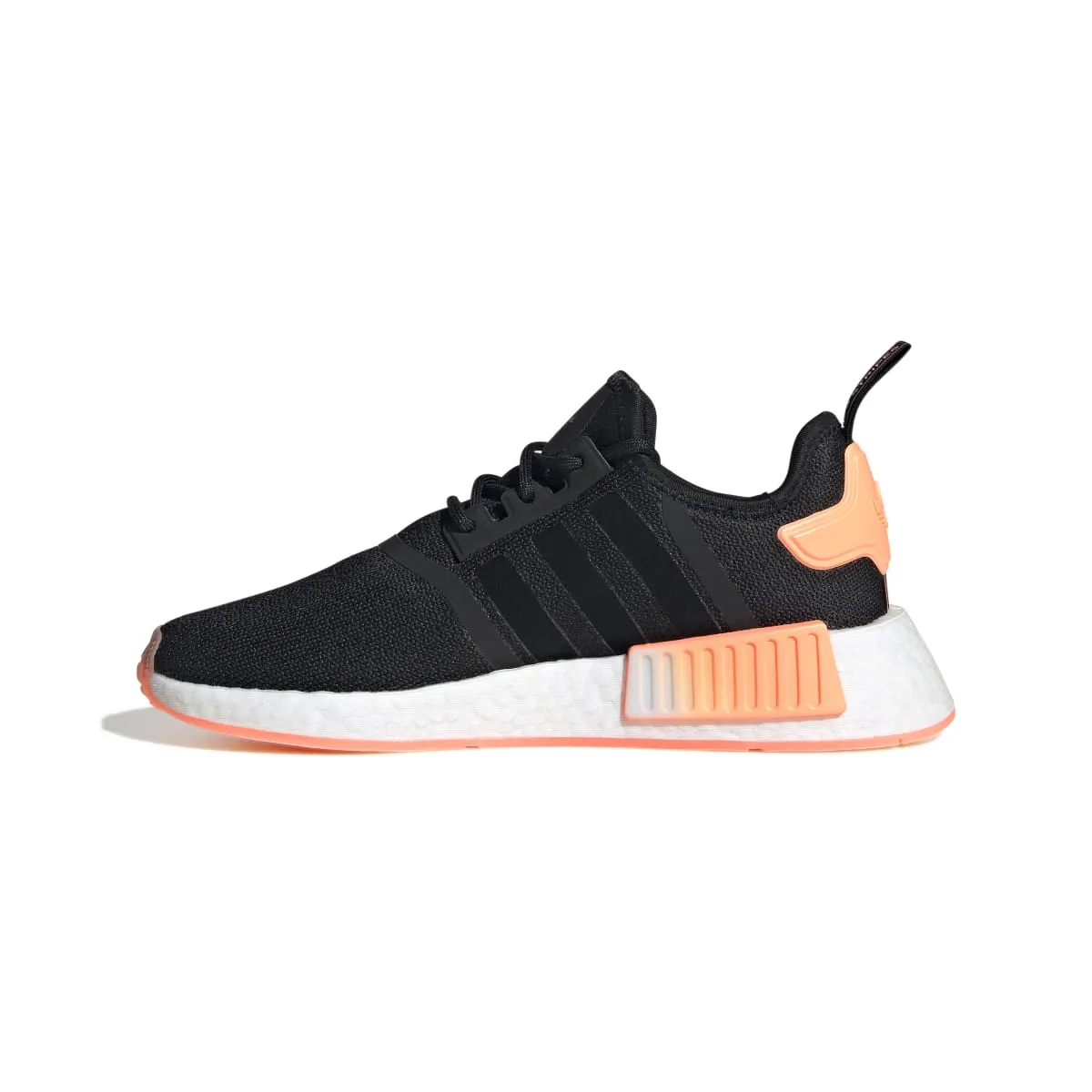 ADIDAS GW9463 NMD_R1 WMN`S (Medium) Black/Orange/White Stretch Fabric Running Shoes exploration
