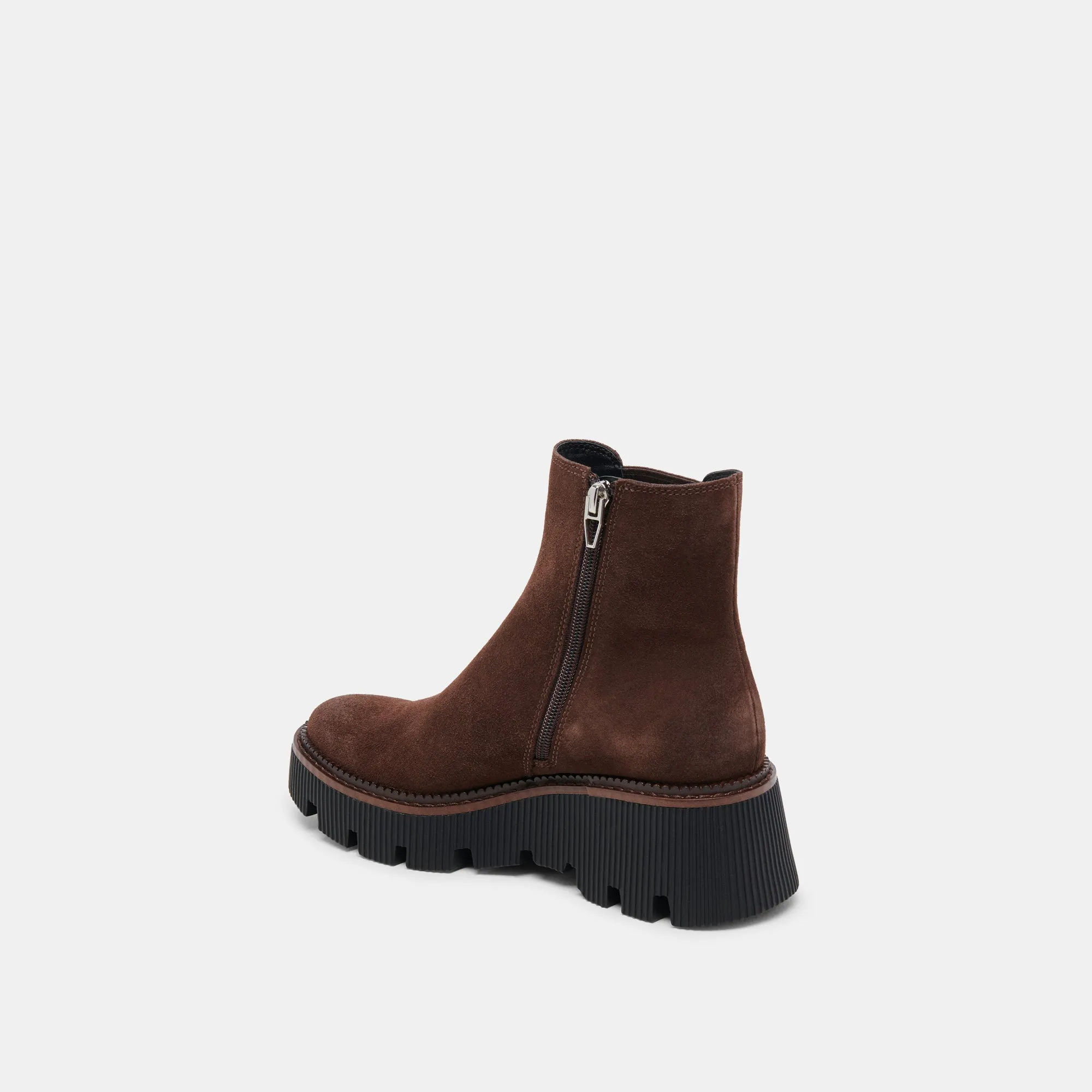 EMMET H2O BOOTS DK BROWN SUEDE Lightweight Design Side Zip