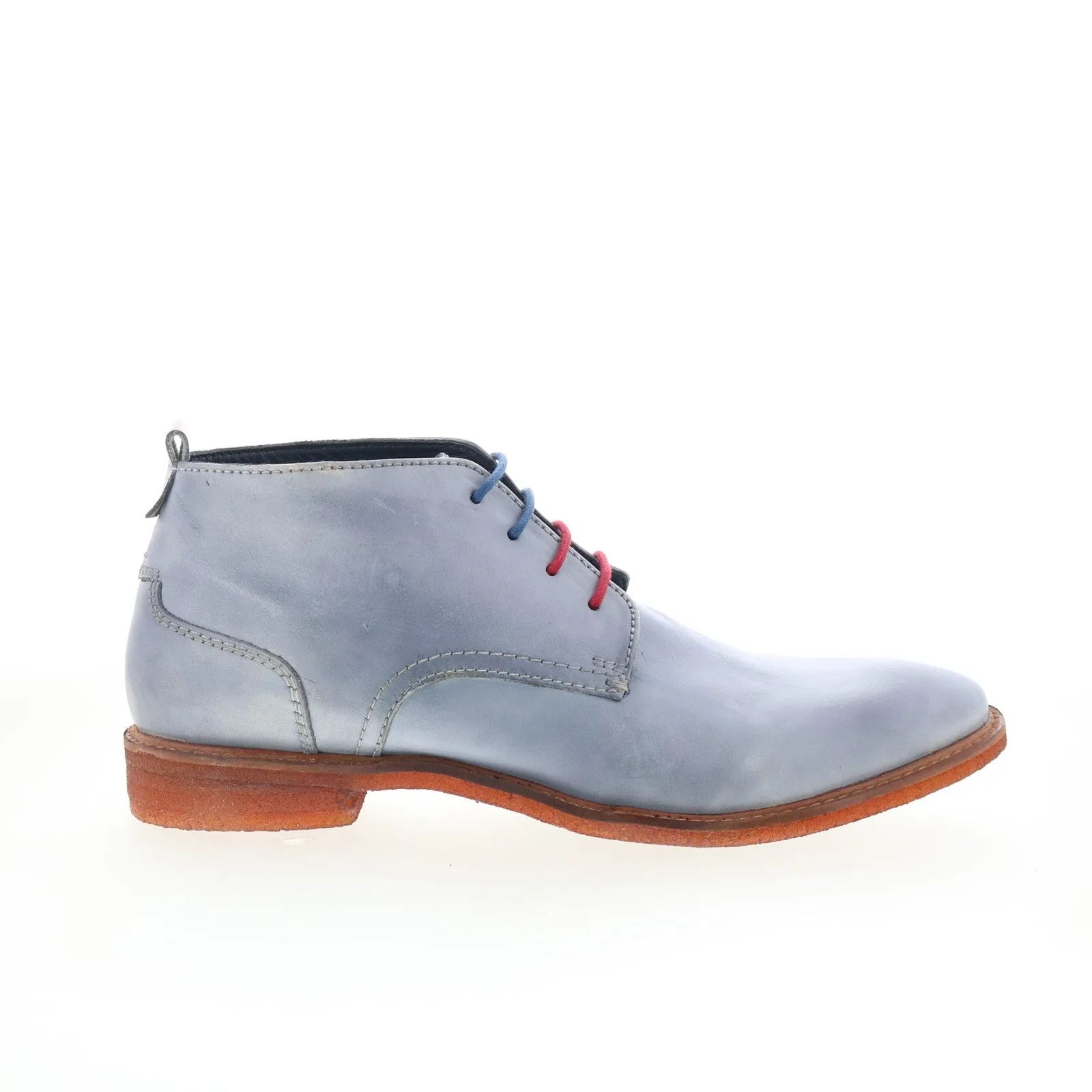 Testosterone Apple Valley T99600 Mens Blue Leather Lace Up Chukkas Boots 8 Stylish Look