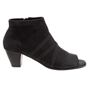 Trotters Maris T1867-001 Womens Black Wide Leather Ankle & Booties Boots Protective Wear Travel Essential