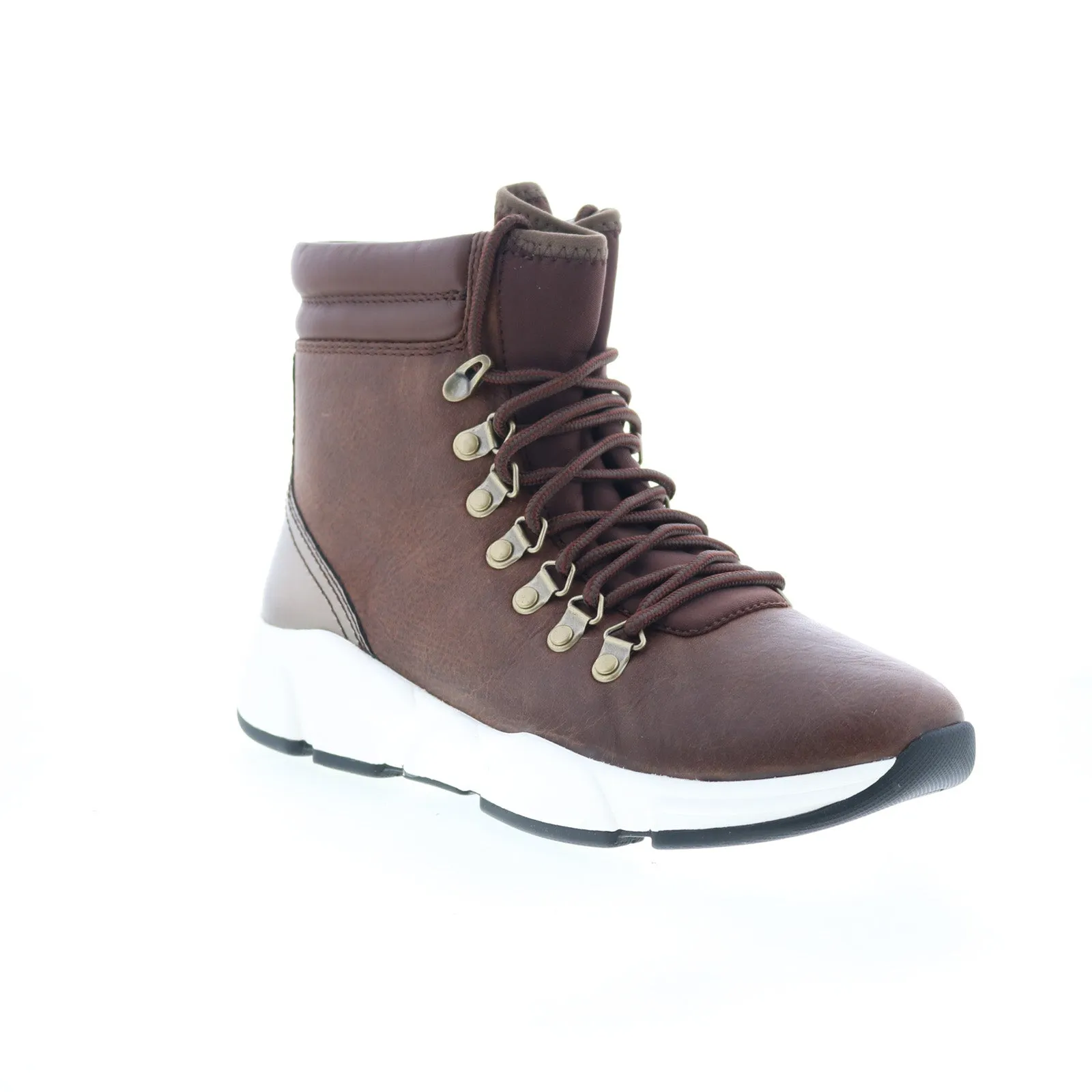 Johnston & Murphy Hilda 78-56573 Womens Brown Leather Casual Dress Boots hiking adventure Mesh Upper