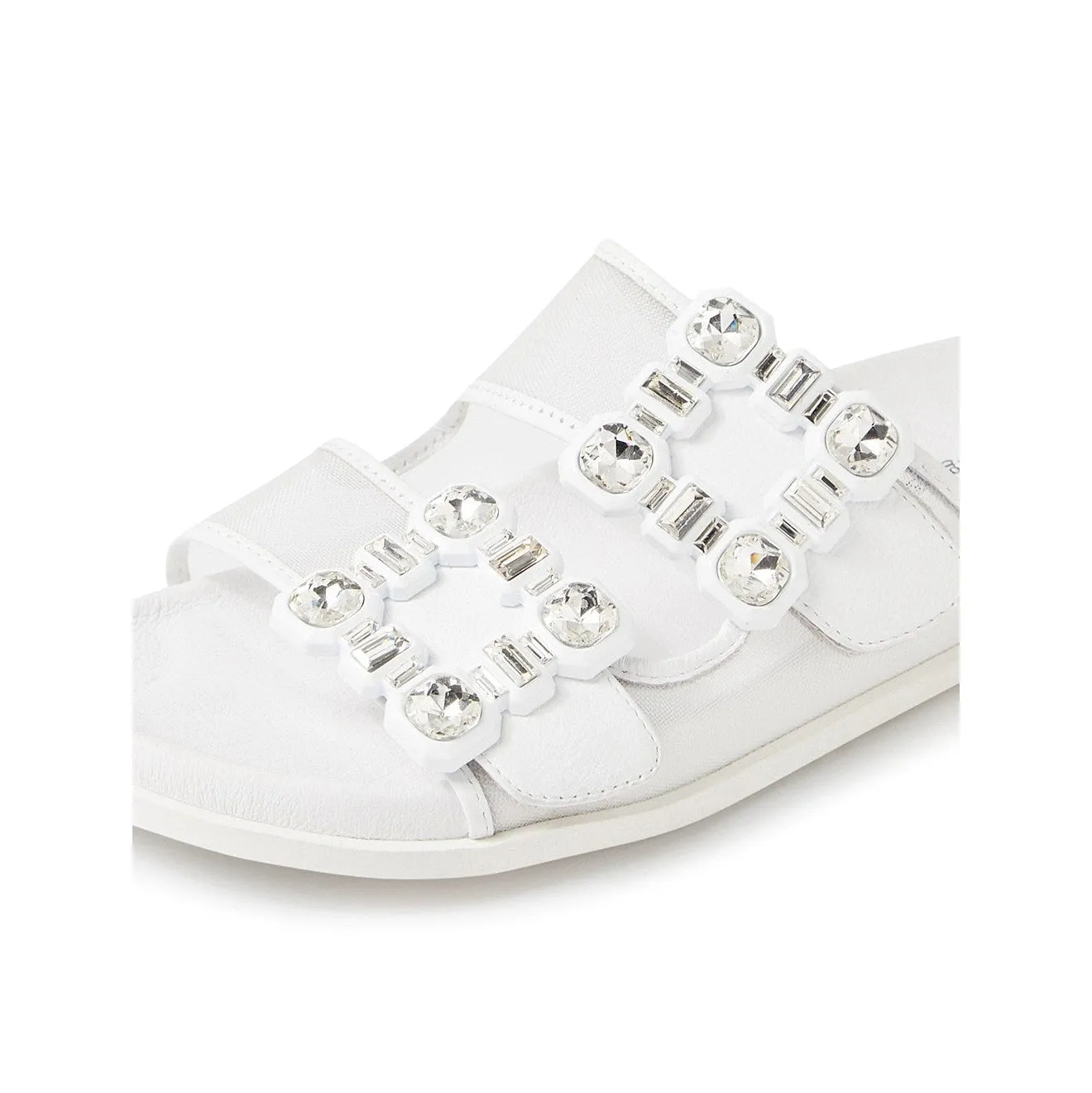 DJANGO & JULIETTE TOLINE WHITE MESH Style Ready Urban Footwear