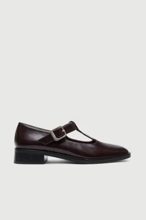 Fast Power Every Season Lucy T-Bar in Burgundy Leather