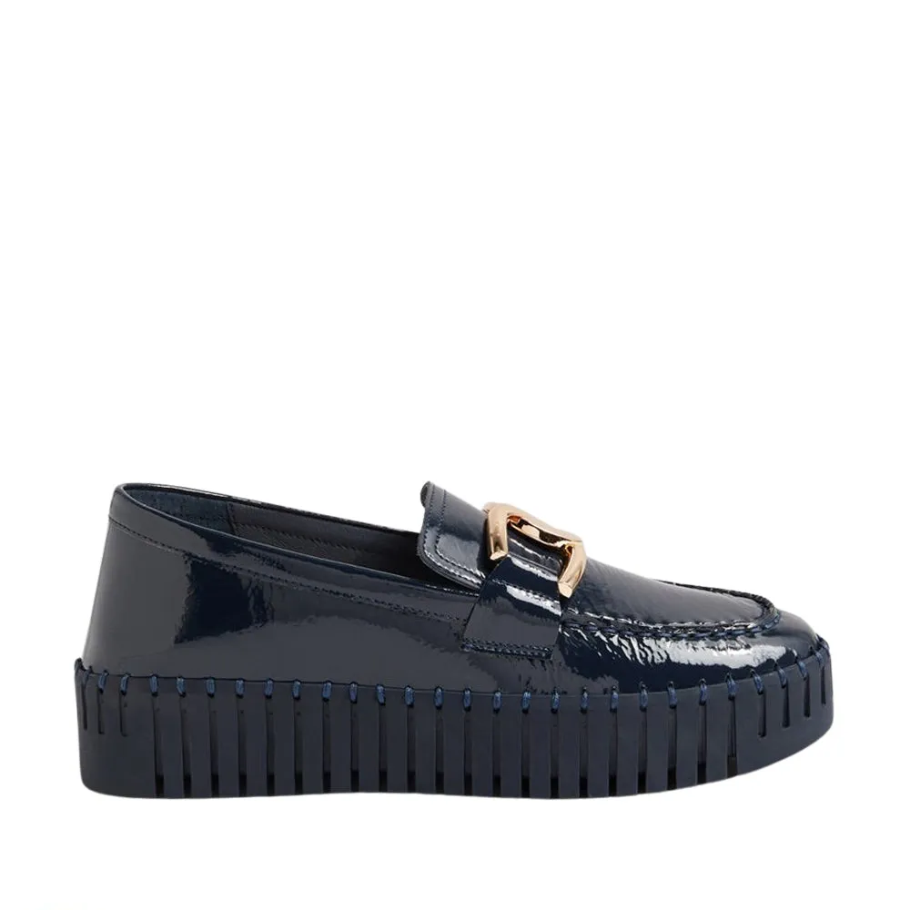 Slip On Access Comfort Step Shoes DJANGO & JULIETTE BRONTIS NAVY PATENT