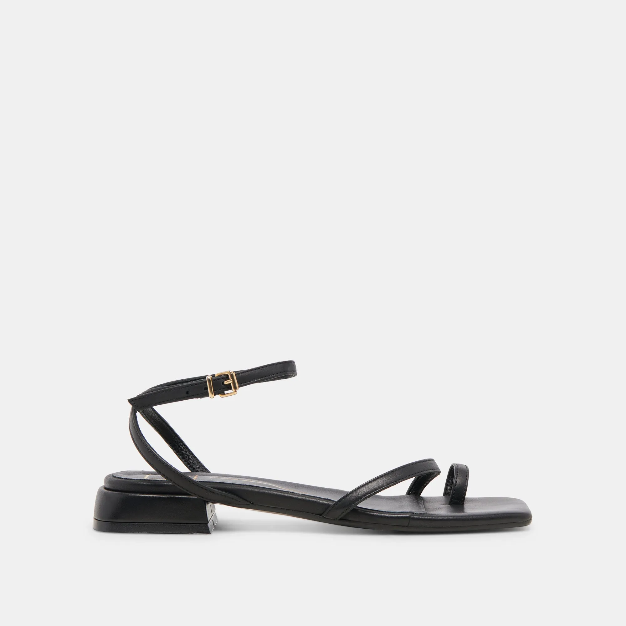 Modern Fit Simple Slip LEXI SANDALS BLACK LEATHER