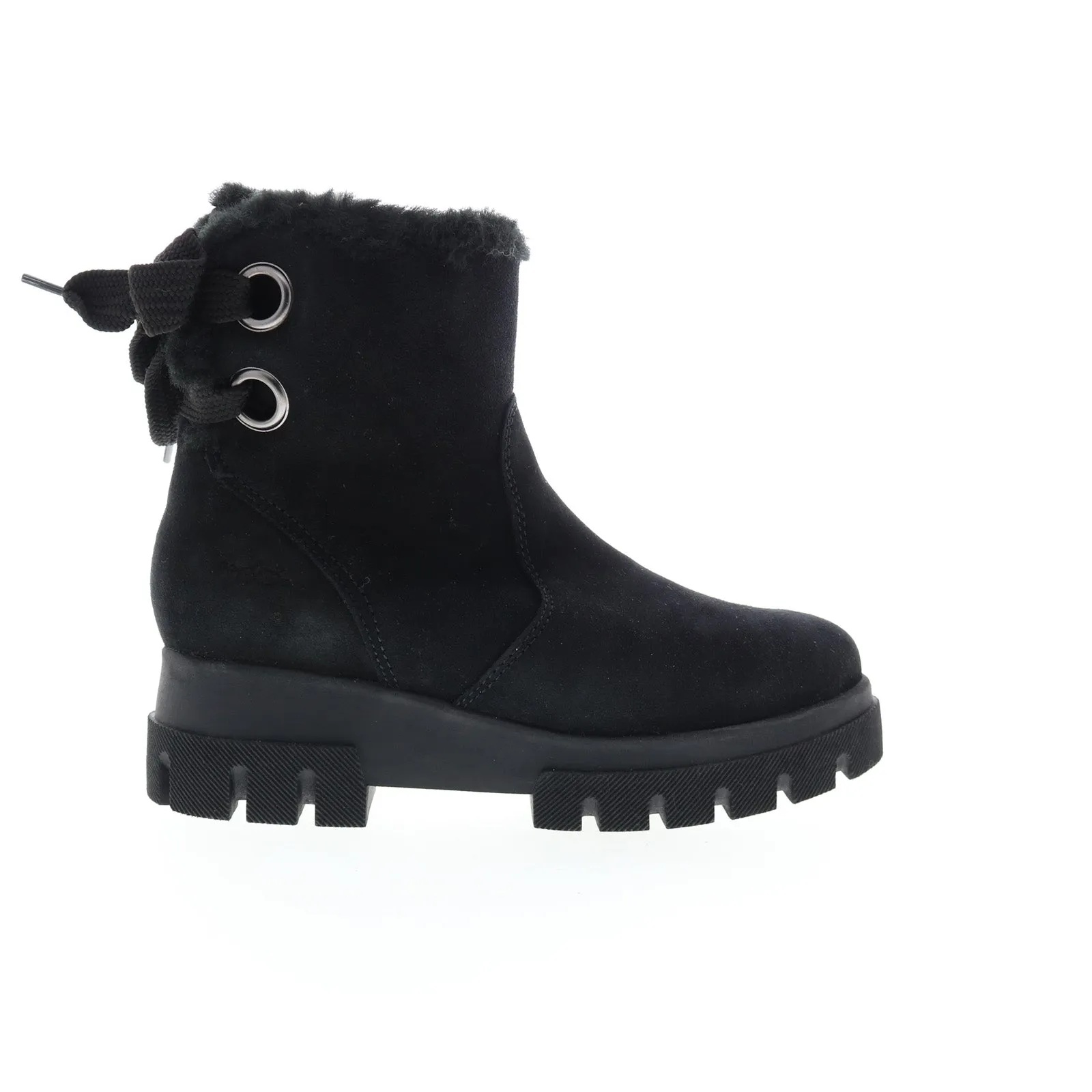 Water Repellent Sleek Function Bos. & Co. Cachet Womens Black Suede Zipper Casual Dress Boots