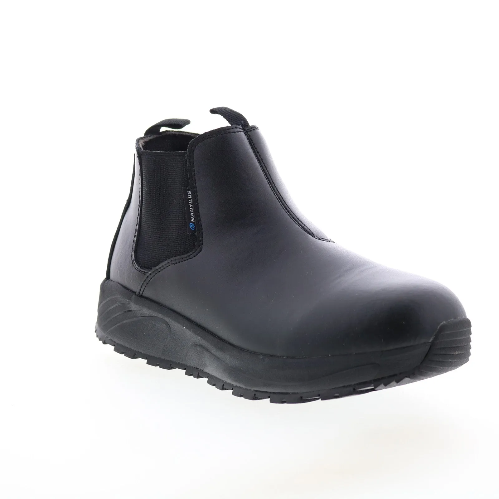 Nautilus Skidbuster Pull On SR Soft Toe Electric Hazard Mens Black Boots Winter Style