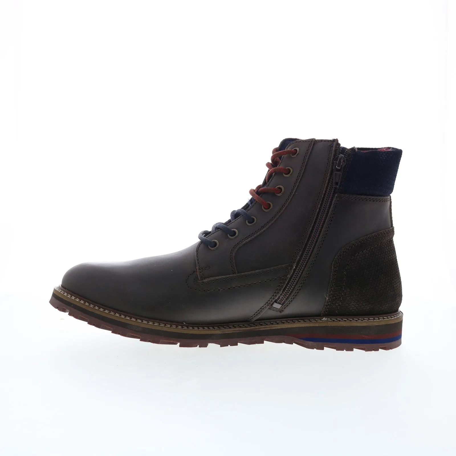 Testosterone Hook One T91421 Mens Brown Leather Lace Up Casual Dress Boots Soft Material
