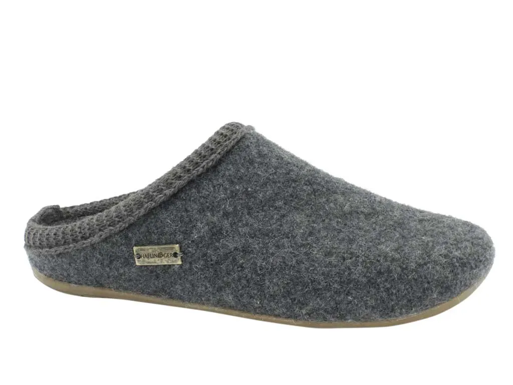 Haflinger Slippers Everest Classic Anthracite Slide Comfort Functional Design