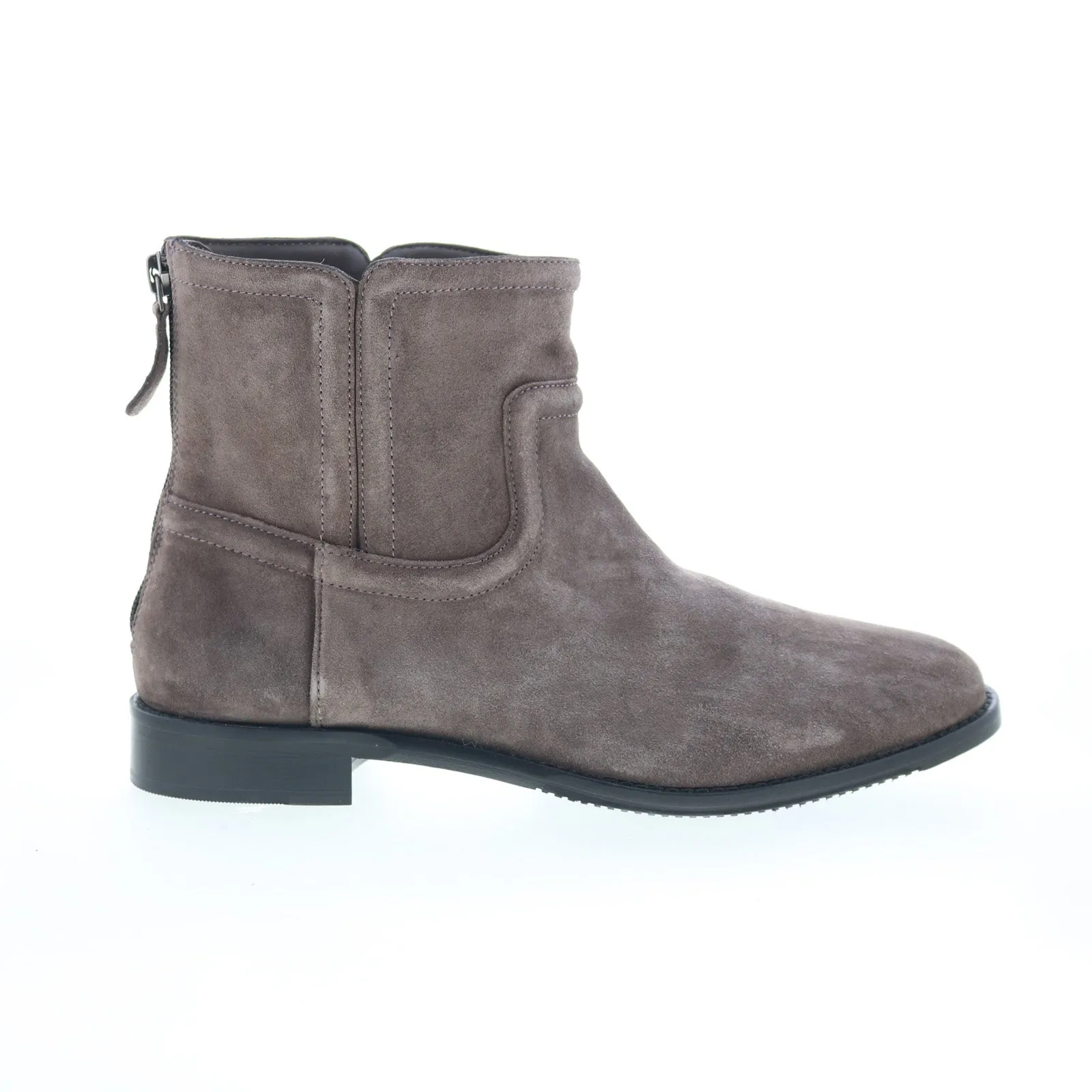 Johnston & Murphy Darby Back-Zip Bootie Womens Gray Ankle & Booties Boots Soft Padding hiking adventure